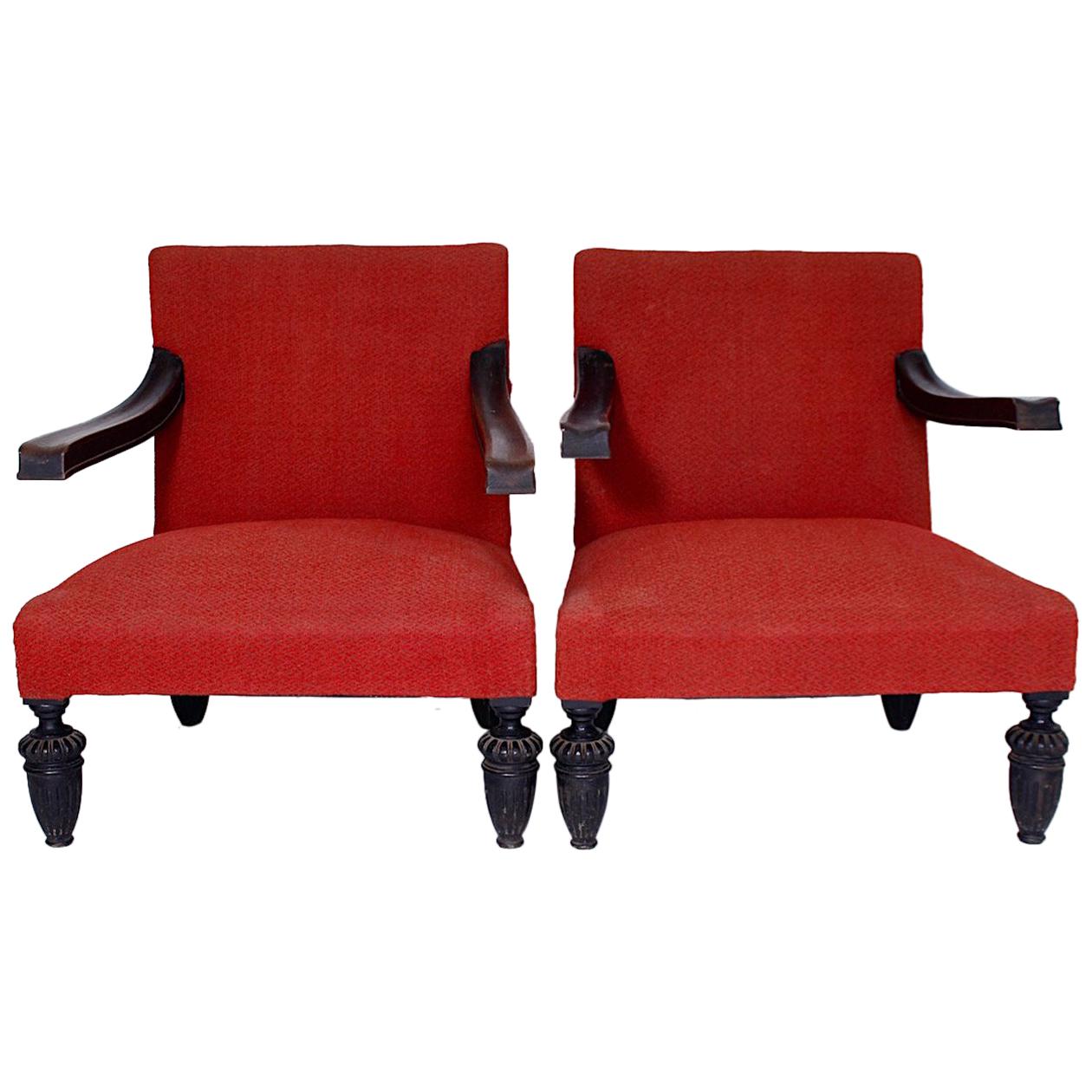 Set of two antique armchairs, Czechoslovakia