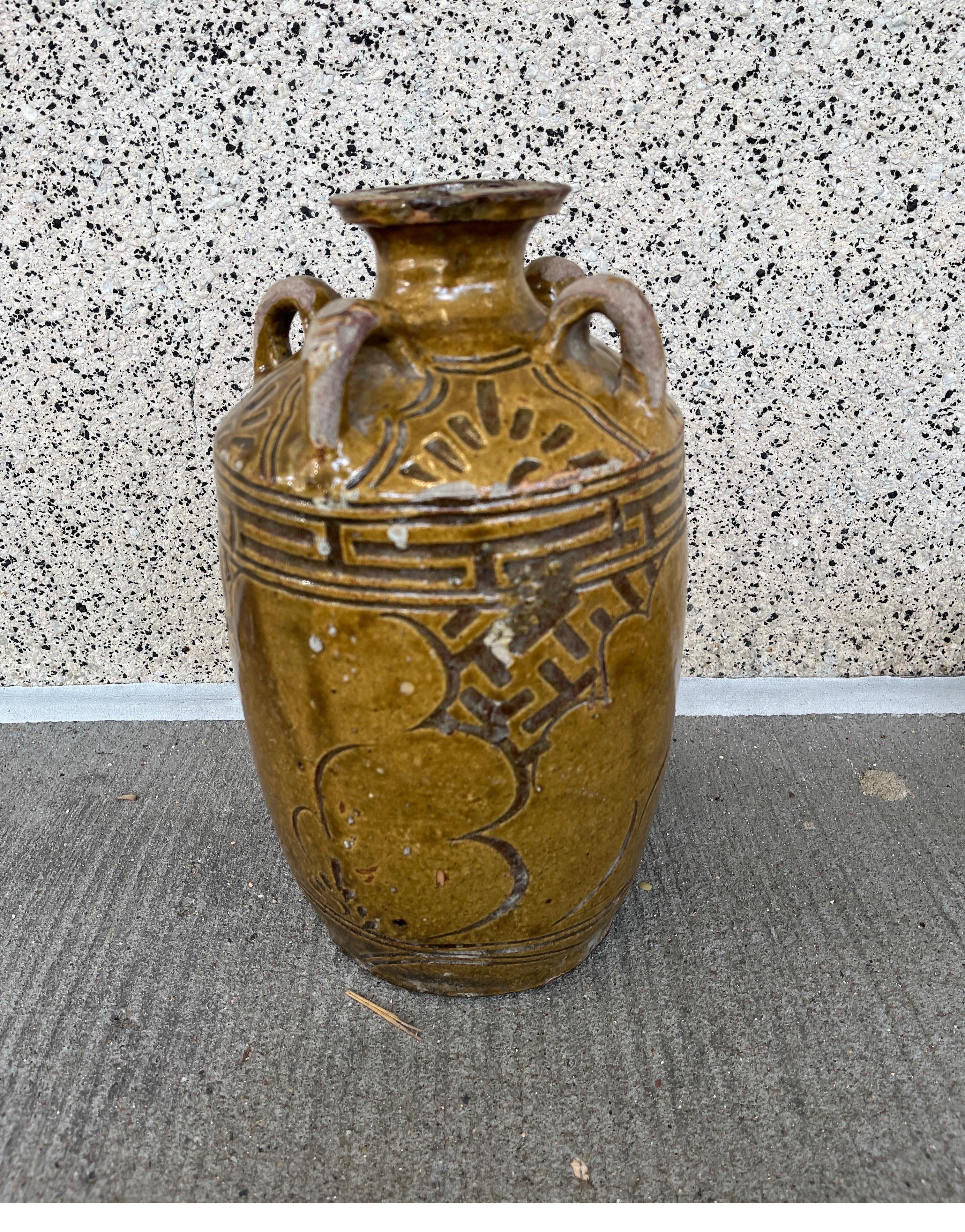 Set Of Two Antique Chinese  Ceramic Wine Vessels For Sale 7