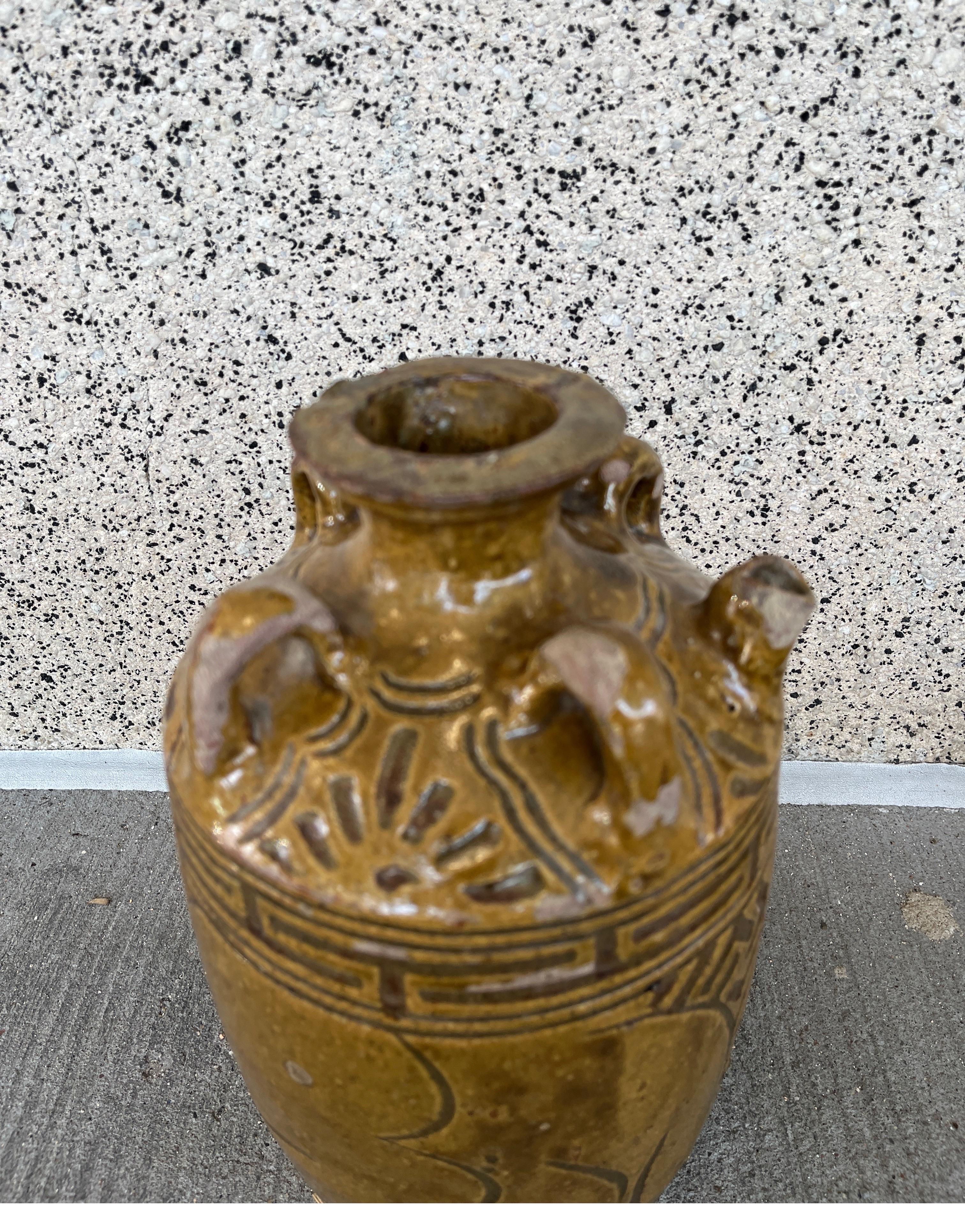 Set Of Two Antique Chinese  Ceramic Wine Vessels For Sale 9