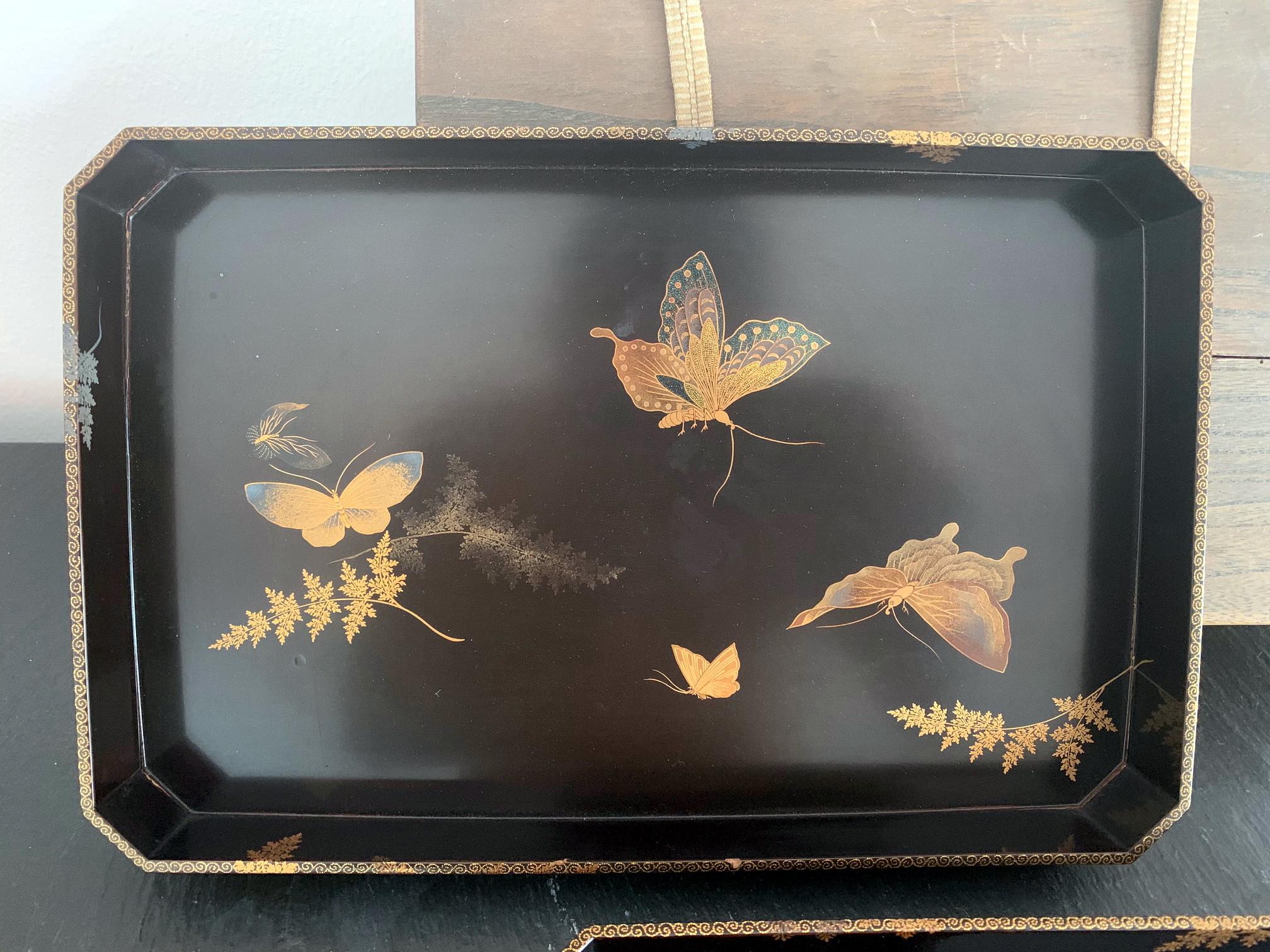 japanese lacquer tray antique