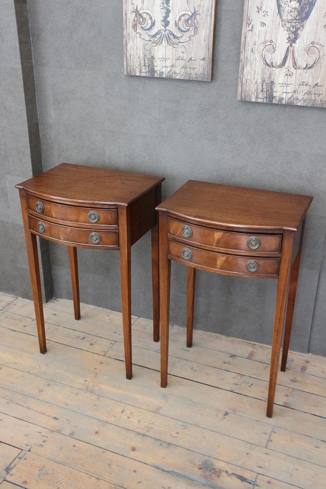Set of Two Antique Mahogany Bedside Tables 2