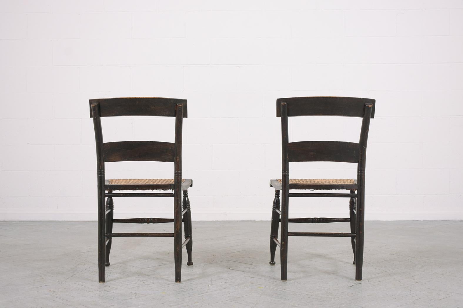 Two Antique Cane Chairs 4