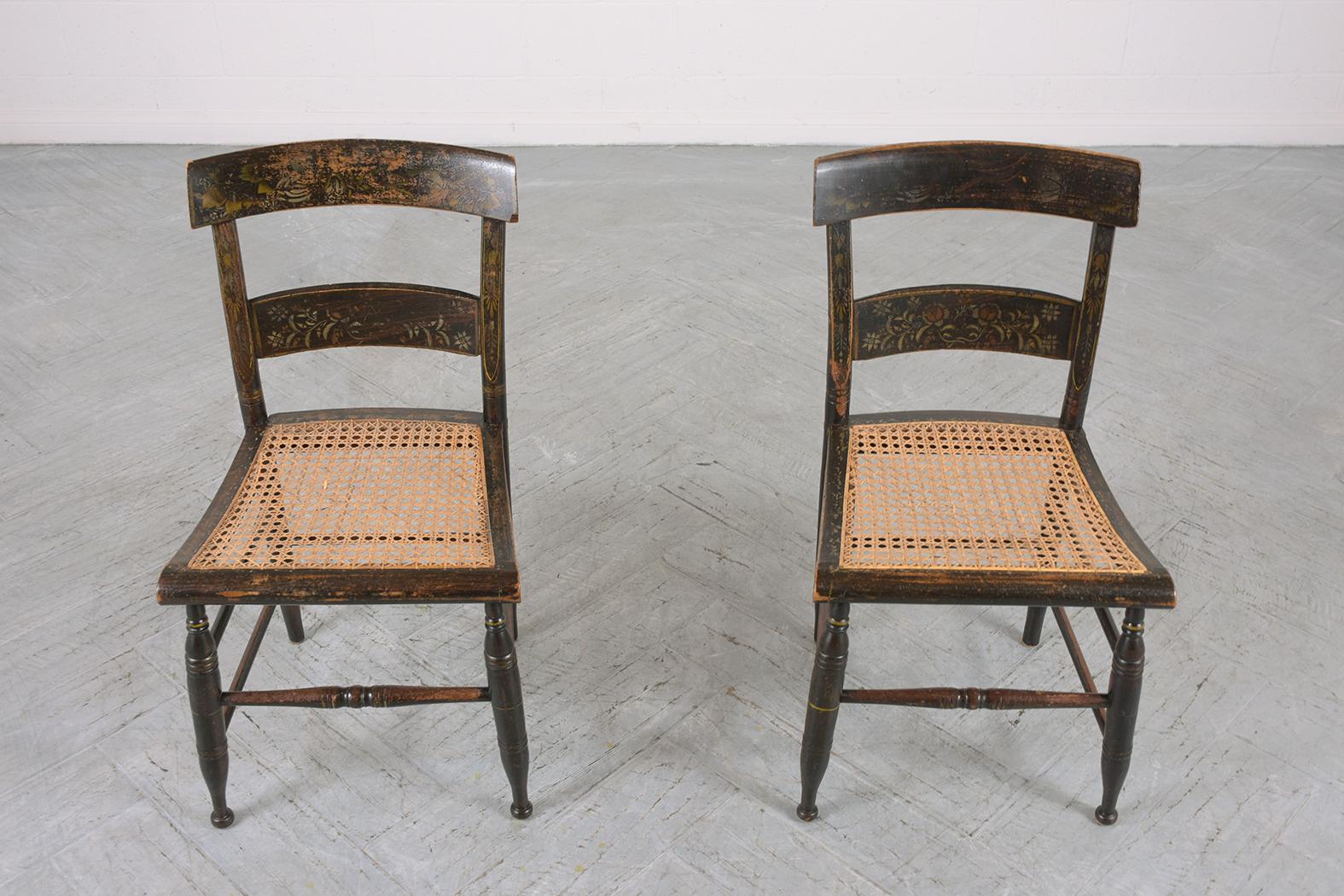 Two Antique Cane Chairs In Good Condition In Los Angeles, CA