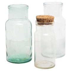 Set of Two Antique Spanish Glass Containers for Food Preservation – Circa 1950