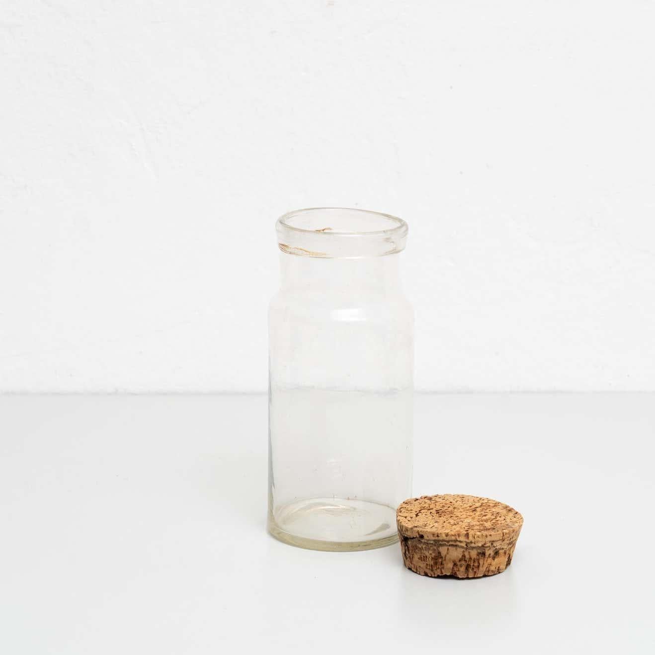 Verre Ensemble de deux récipients en verre espagnols anciens pour la conservation des aliments - Circa 1950 en vente