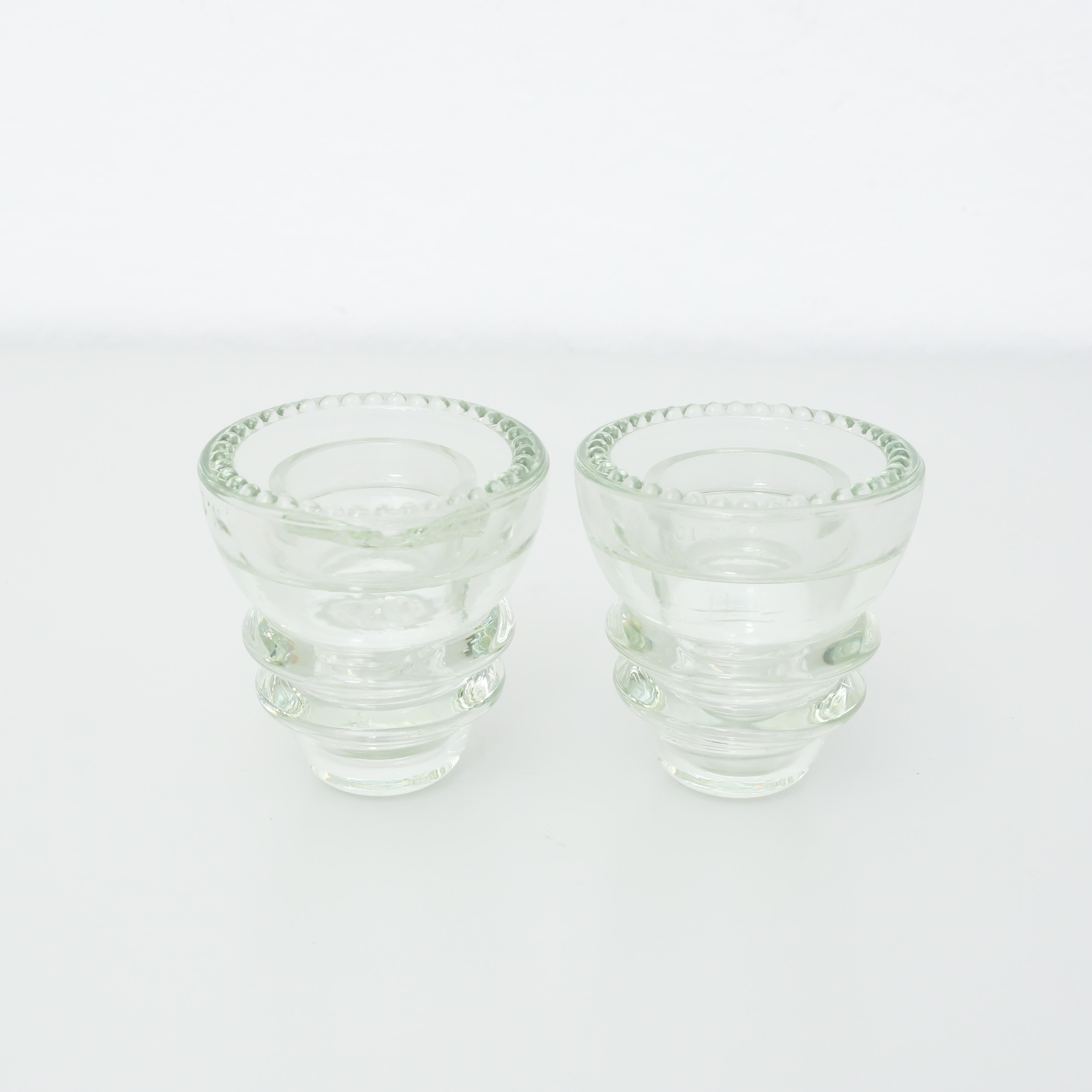 Set of Two Antique Traditional Spanish 'Jícaras' in Glass, circa 1940 In Good Condition In Barcelona, Barcelona
