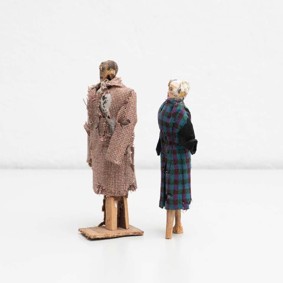 Set of Two Antique Traditional Spanish Rag Doll, circa 1920 For Sale 7