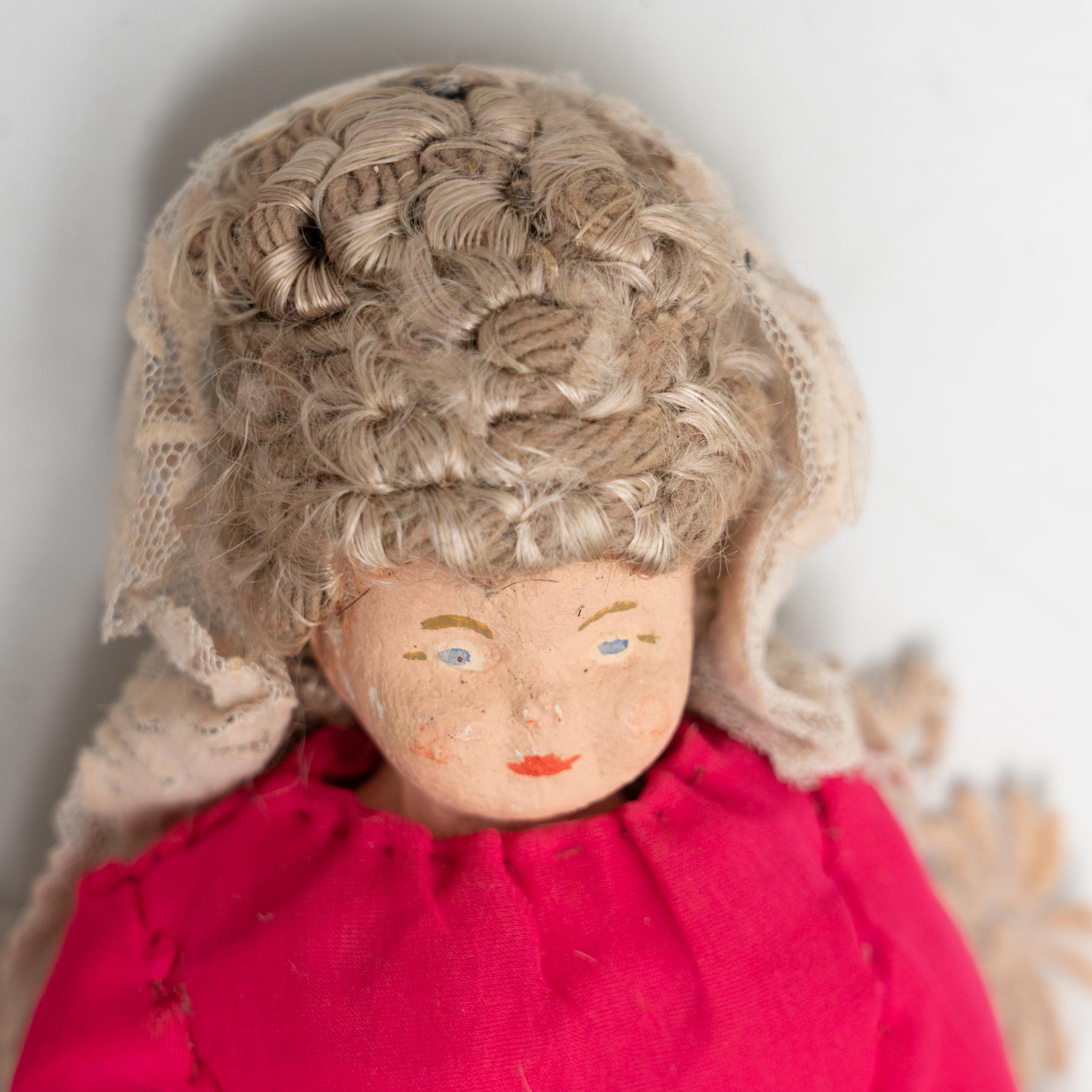 Set of Two Antique Traditional Spanish Rag Doll, circa 1920 For Sale 5