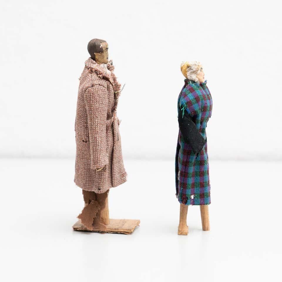 Set of Two Antique Traditional Spanish Rag Doll, circa 1920 For Sale 10