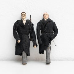 Set of Two Antique Traditional Spanish Rag Doll, circa 1920