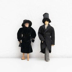 Set of Two Antique Traditional Spanish Rag Doll, circa 1920