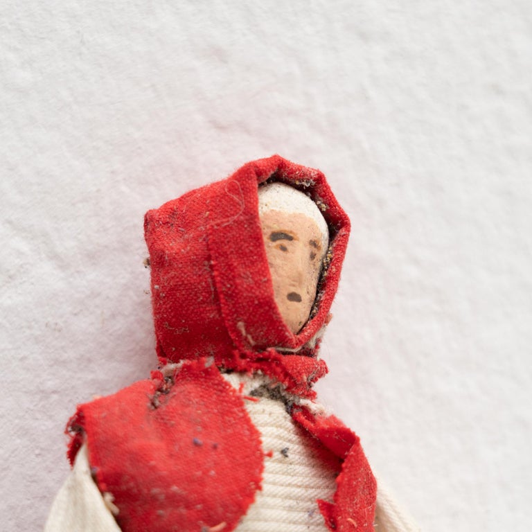 Set of Two Antique Traditional Spanish Rag Doll, circa 1920 For Sale at