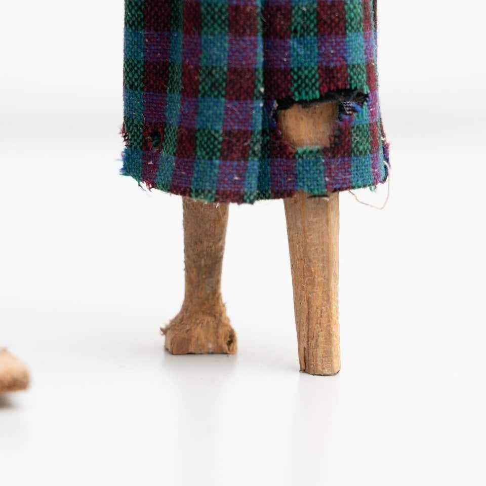 Set of Two Antique Traditional Spanish Rag Doll, circa 1920 For Sale 3
