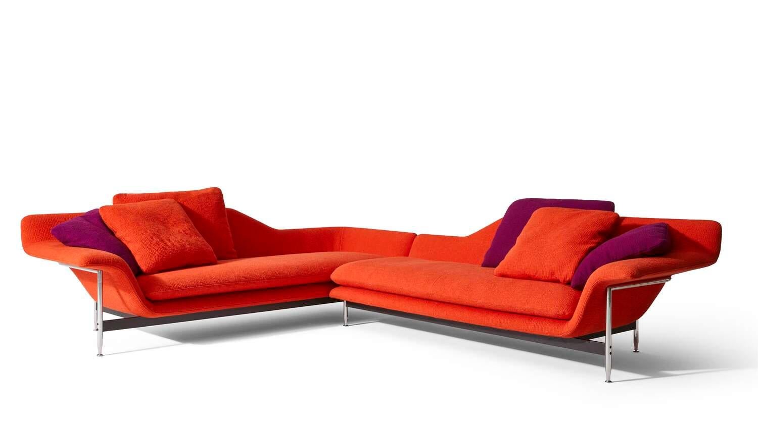Antonio Citterio Esosoft sofa
Manufactured by Cassina in Itlay

A living room system designed to define the domestic landscape in a fluid, flexible manner. This is Esosoft ? the first project by Antonio Citterio for Cassina ? a modular sofa that