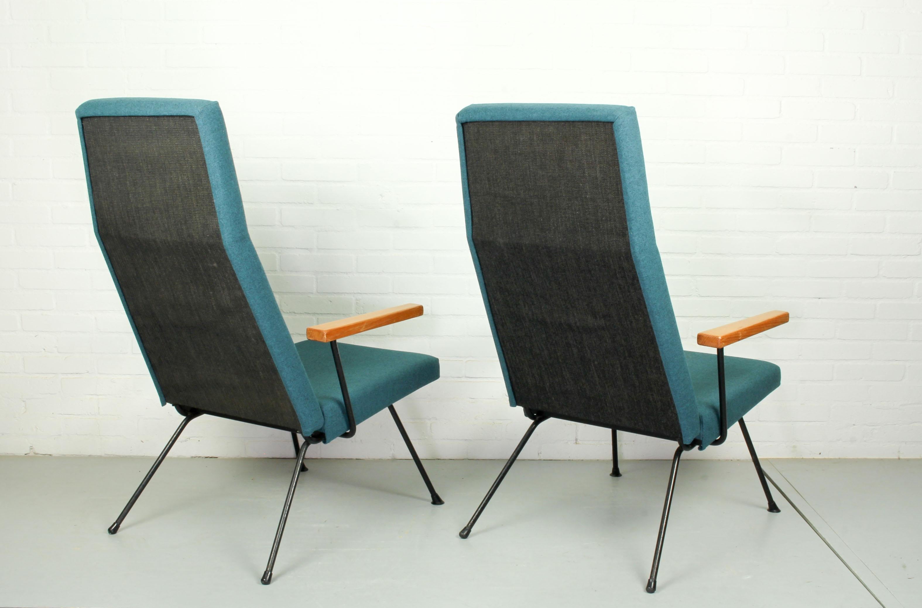 Dutch Set of Two A.R. Cordemeyer Lounge Chair Model 1410 by Gispen, 1959