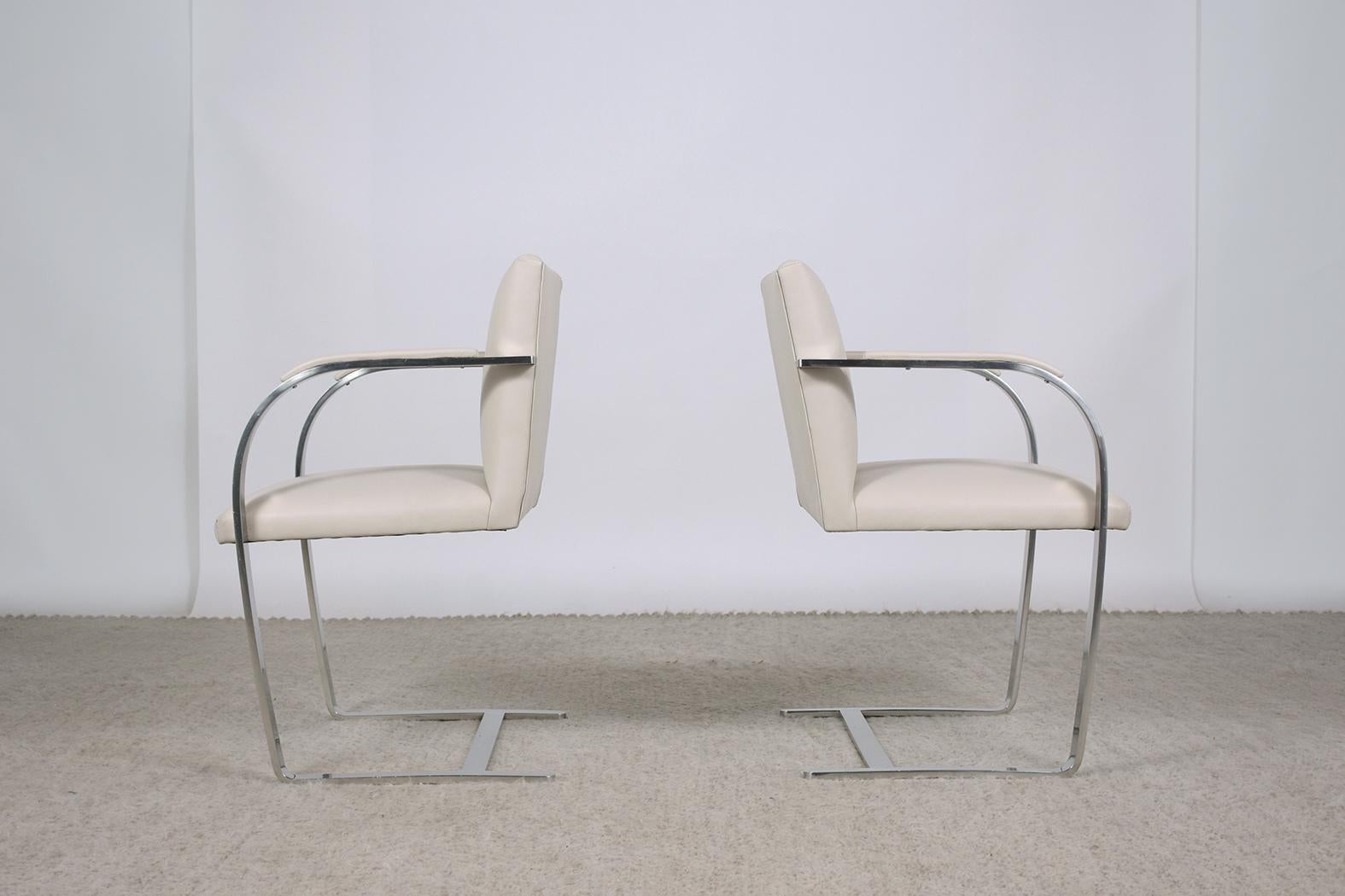 Pair of Mies Van Der Rohe Brno Armchairs 3