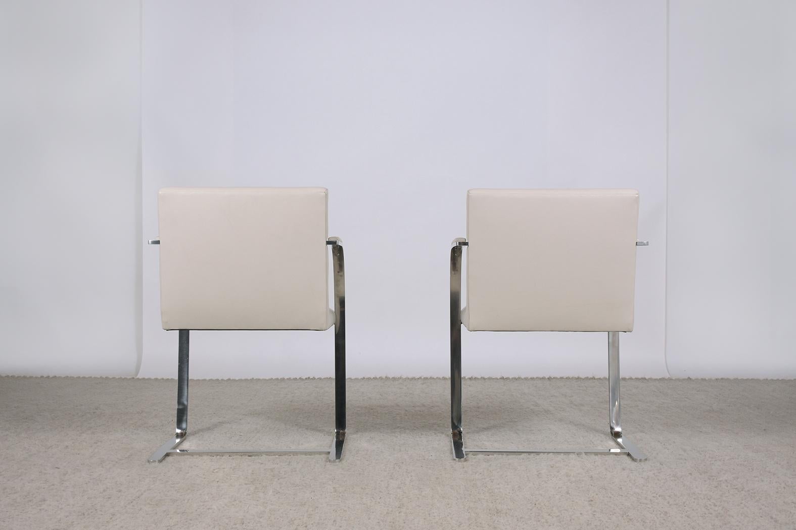 Pair of Mies Van Der Rohe Brno Armchairs 4