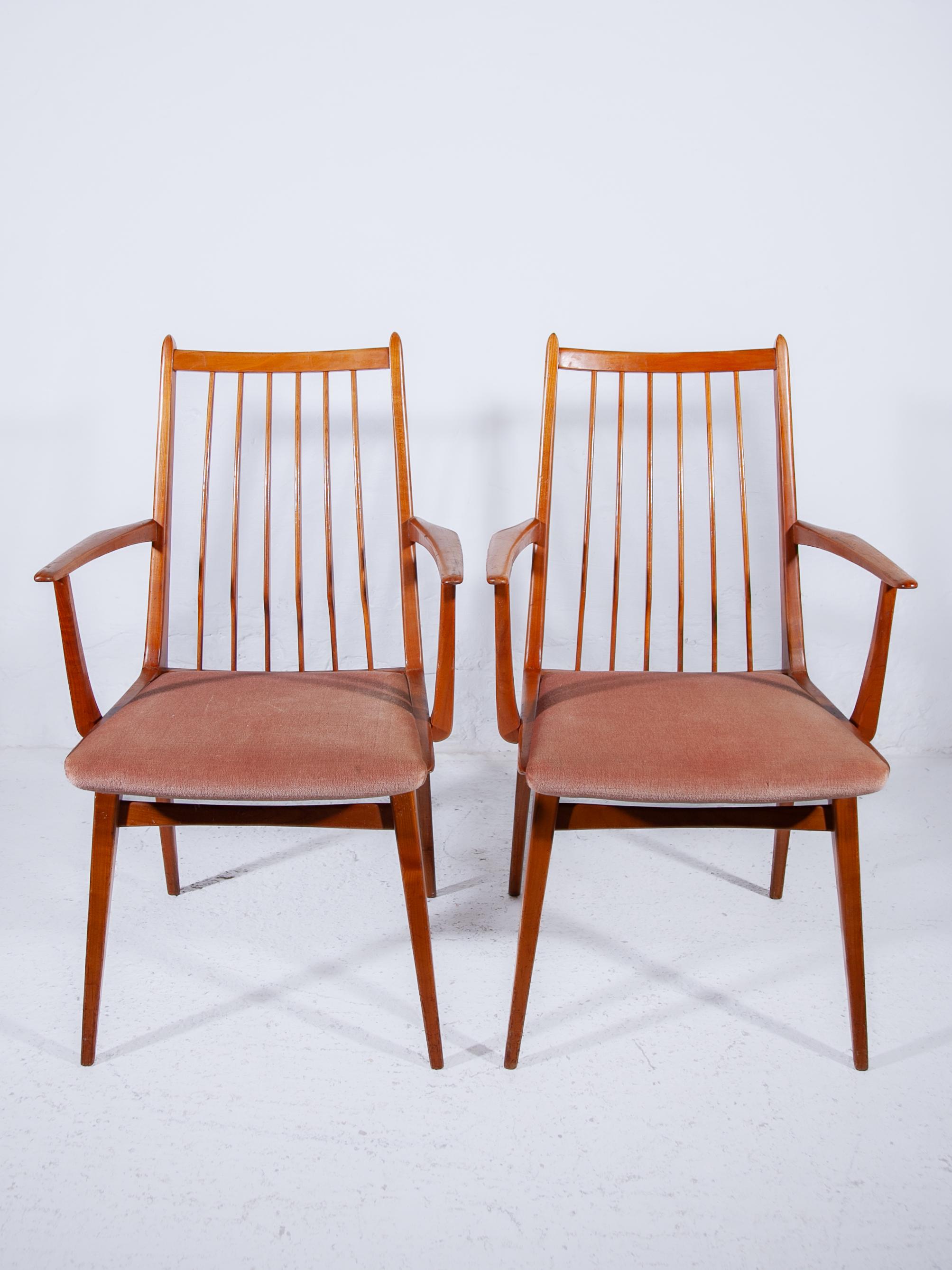 Set of Two Arm Chairs designed by Dettinger, Model Casala, Germany, 1955 For Sale 6