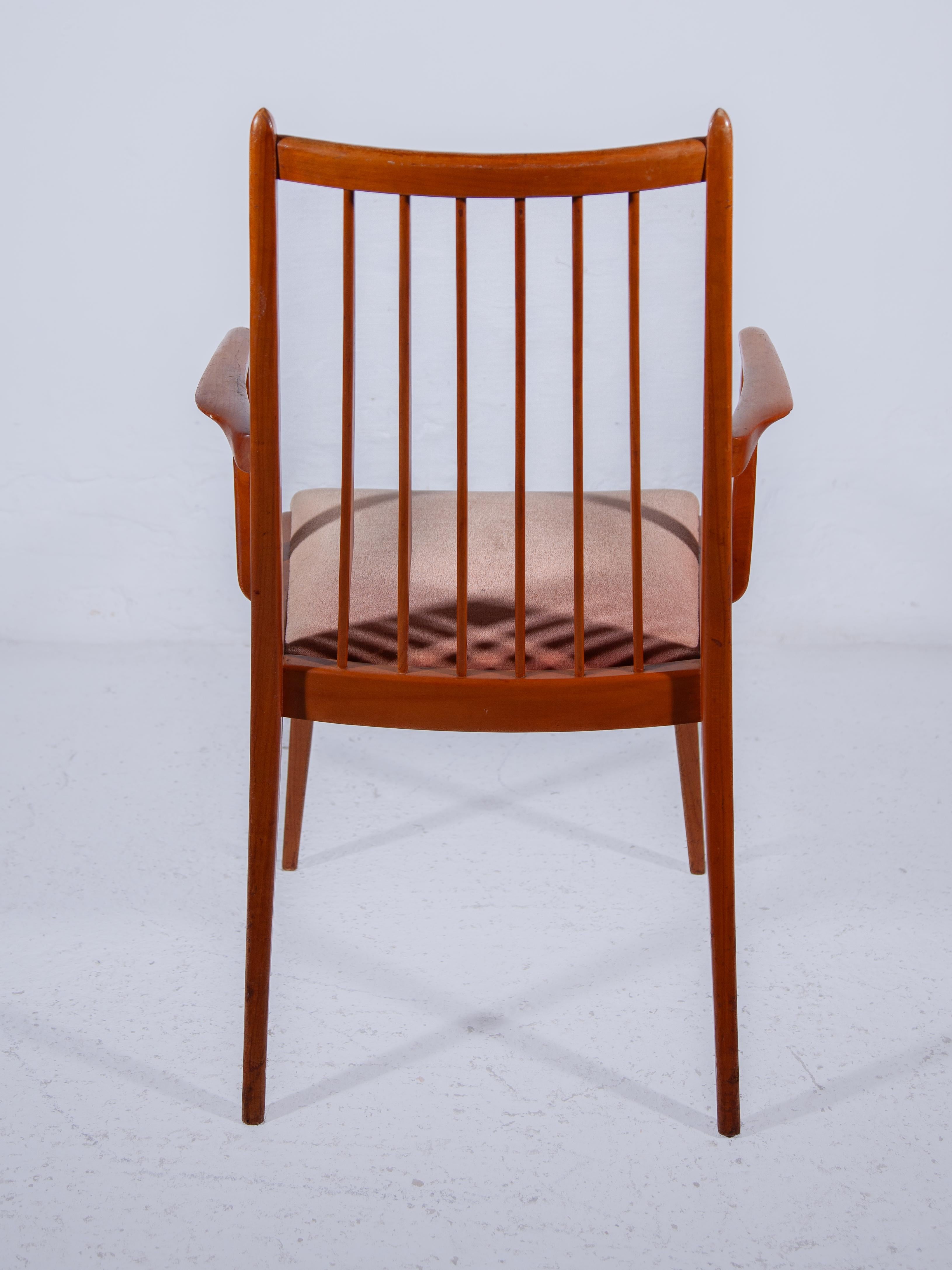 Velvet Set of Two Arm Chairs designed by Dettinger, Model Casala, Germany, 1955 For Sale