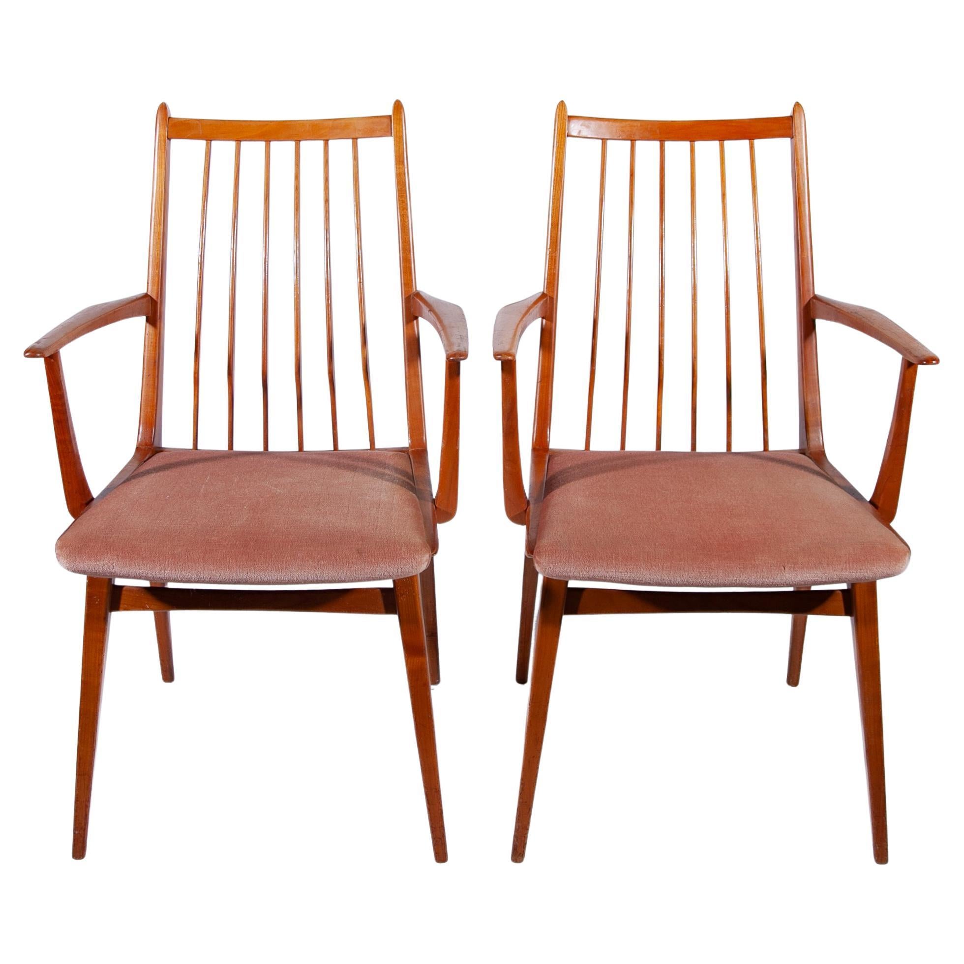 Set of Two Arm Chairs designed by Dettinger, Model Casala, Germany, 1955 For Sale