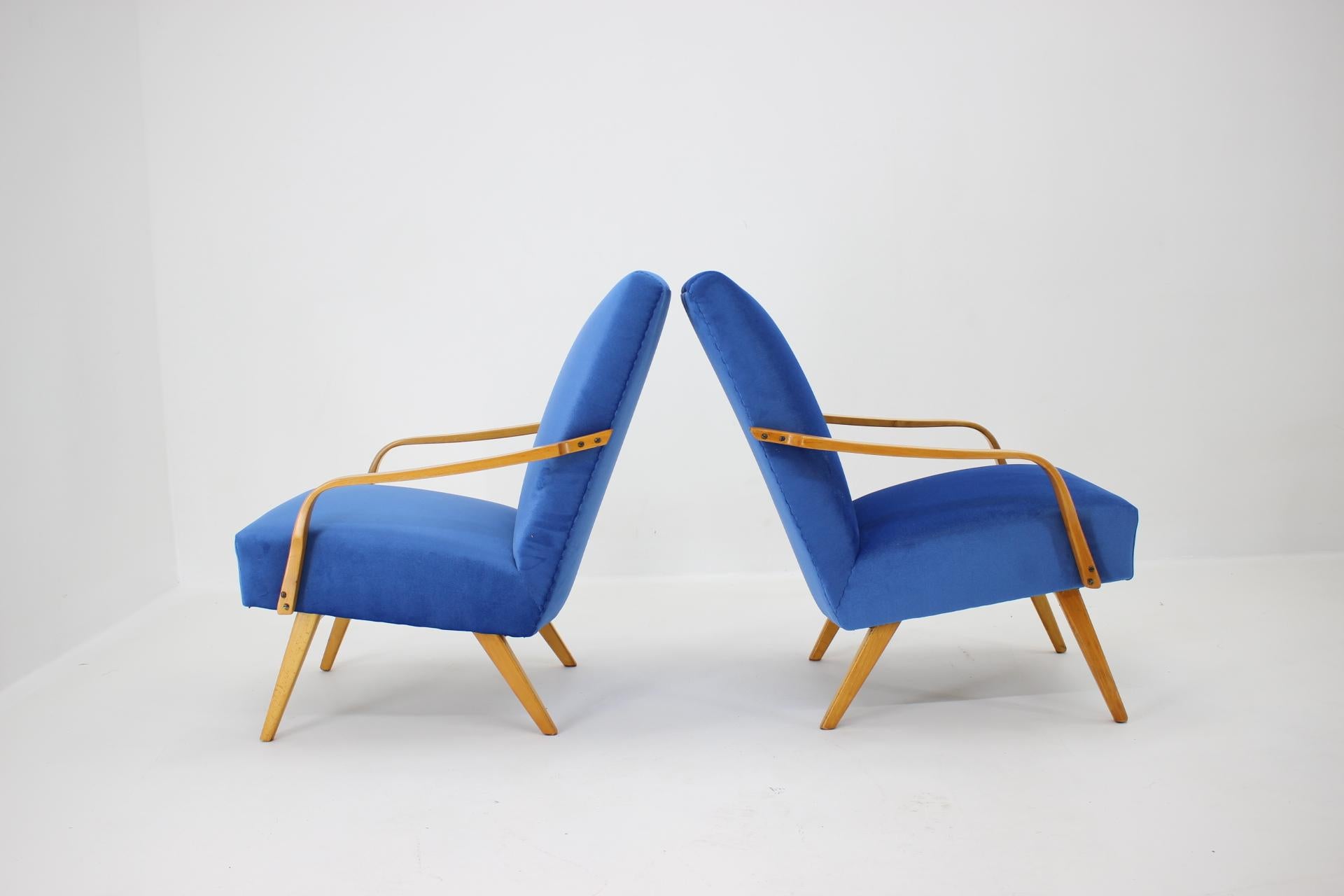 Mid-Century Modern Set of Two Armchairs, 1960s