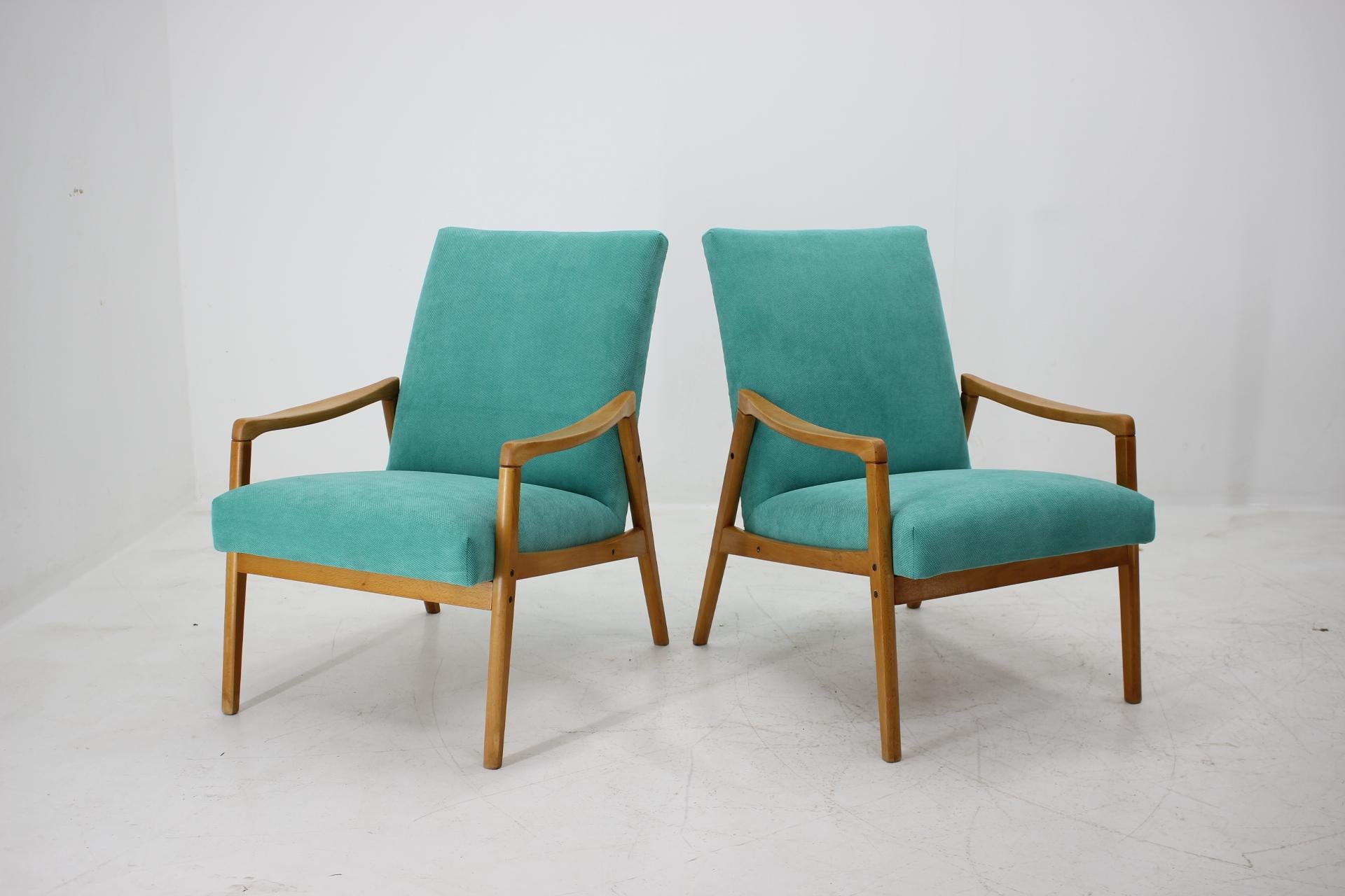 Mid-Century Modern Set of Two Armchairs, 1960s