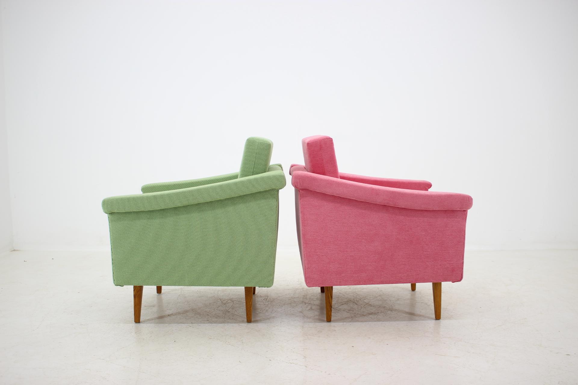 Czech Set of Two Armchairs, 1960s For Sale