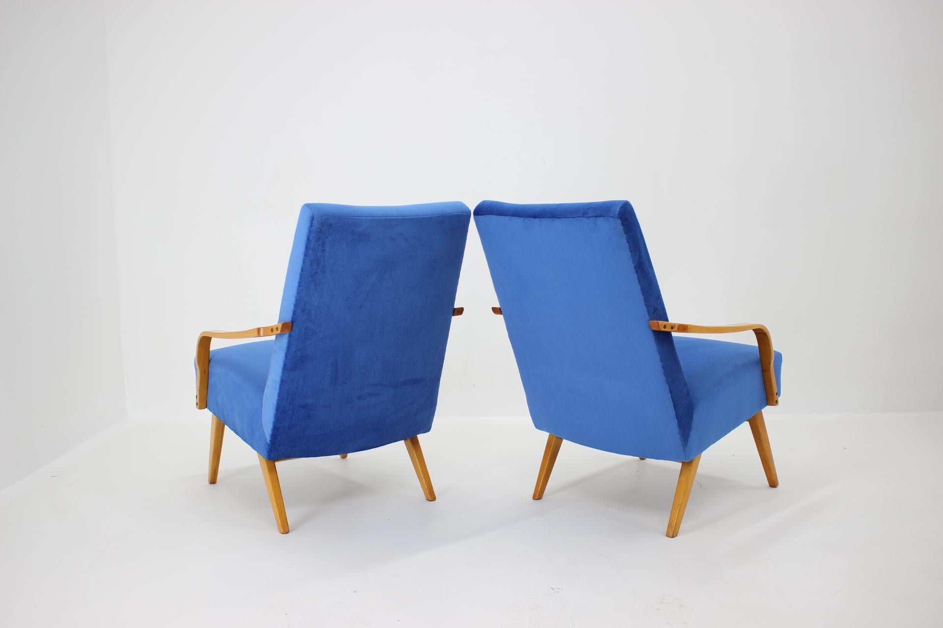 Czech Set of Two Armchairs, 1960s