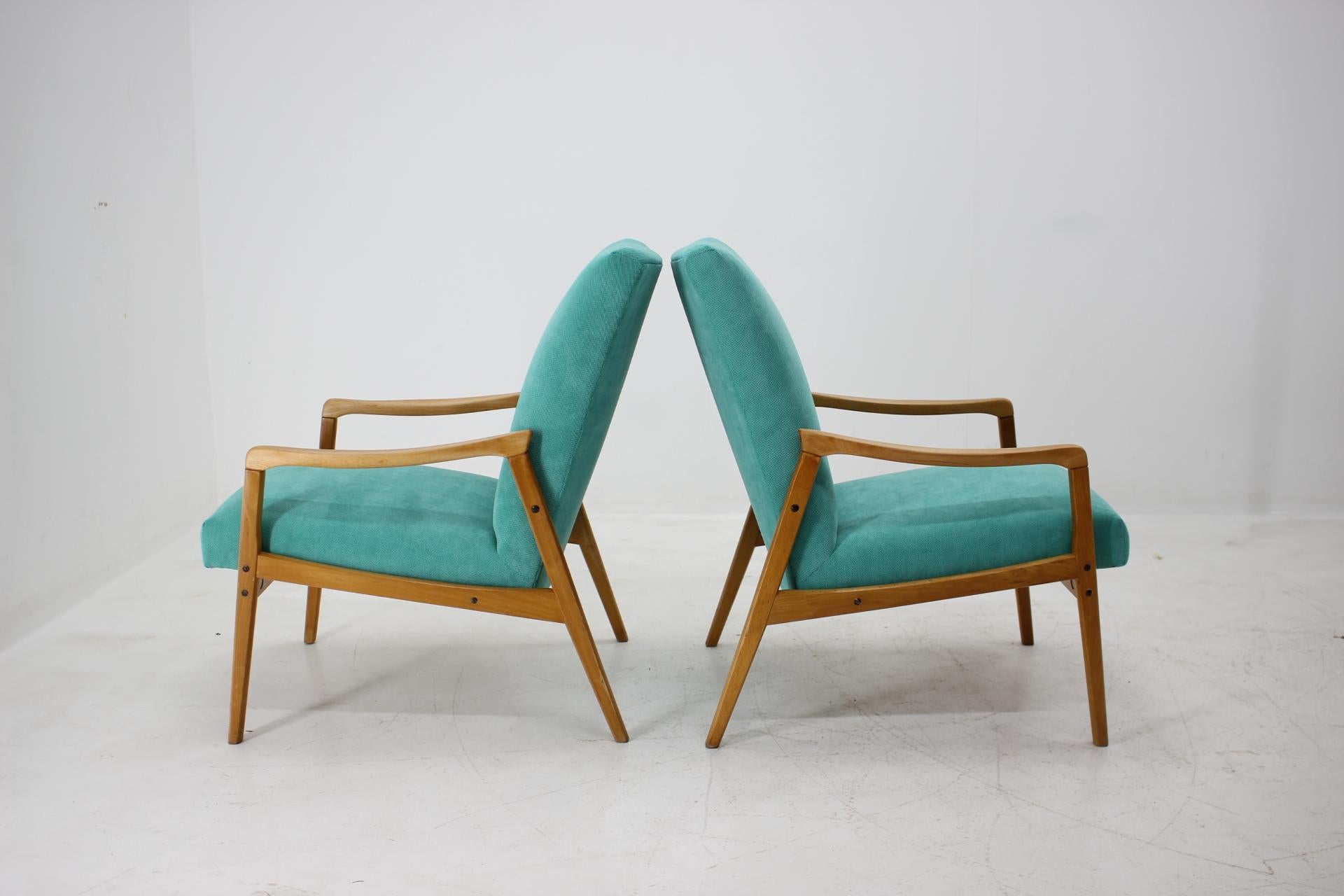Czech Set of Two Armchairs, 1960s