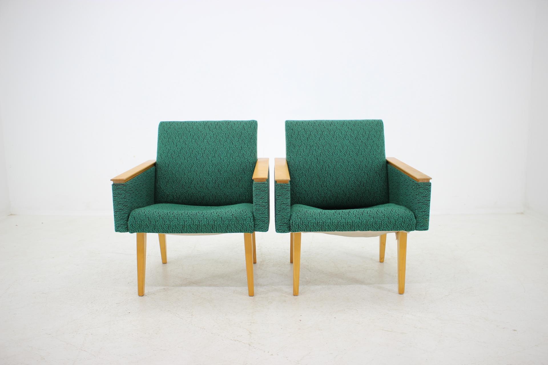 Mid-Century Modern Set of Two Armchairs, 1970s For Sale