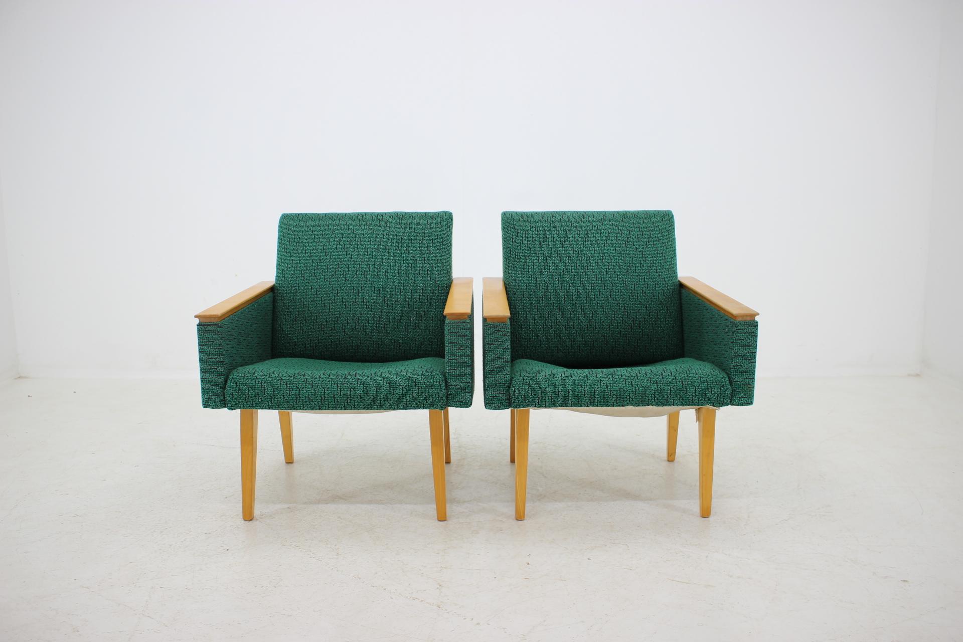 Czech Set of Two Armchairs, 1970s For Sale
