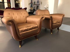 Set of Two Armchairs and Sofa by Guglielmo Ulrich, Italy, 1940s