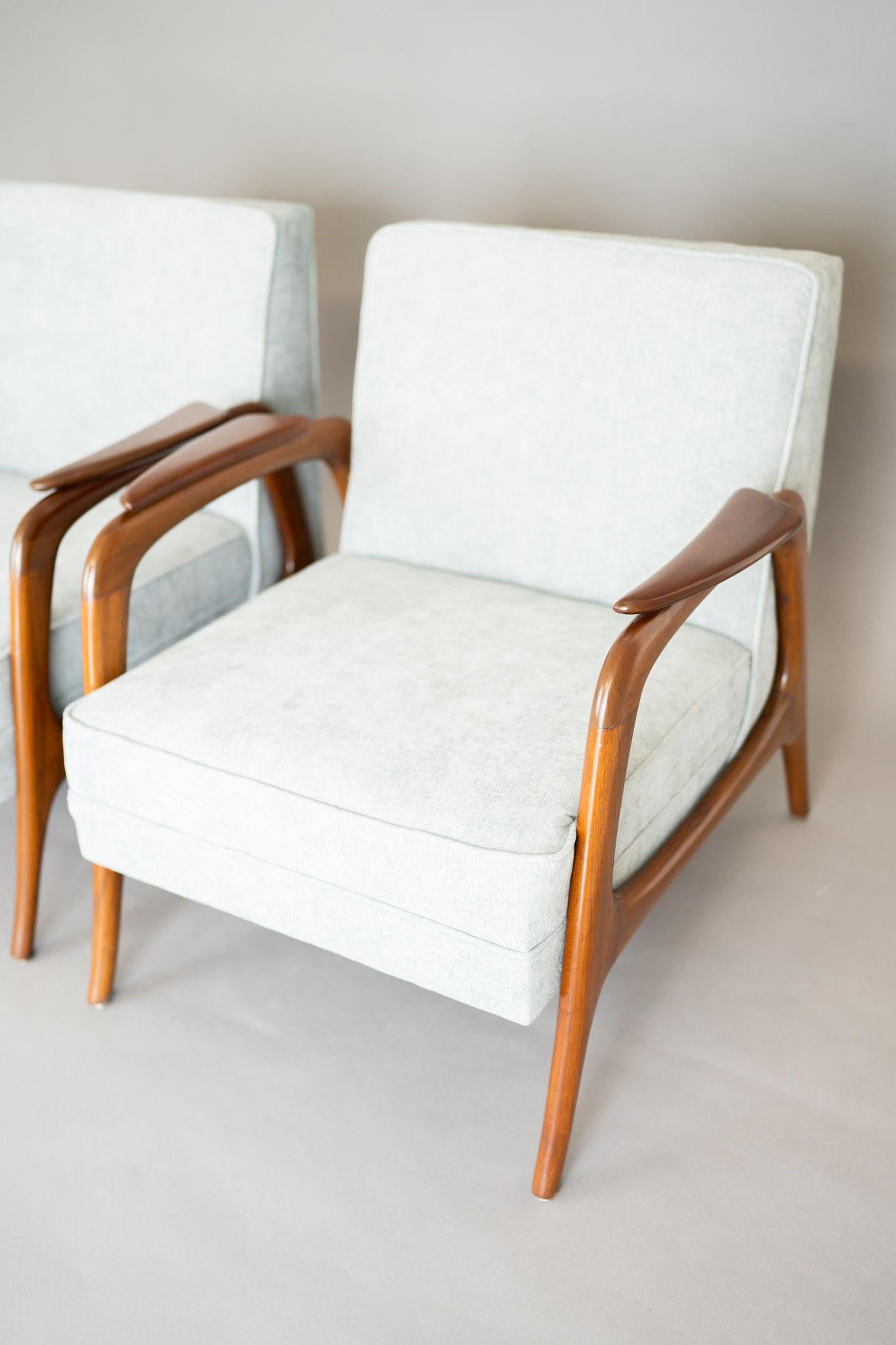 Mid-Century Modern Set of Two Armchairs by Eugenio Escudero