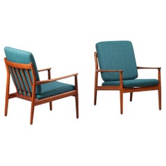 Ensemble de deux fauteuils de Grete Jalk, années 1960