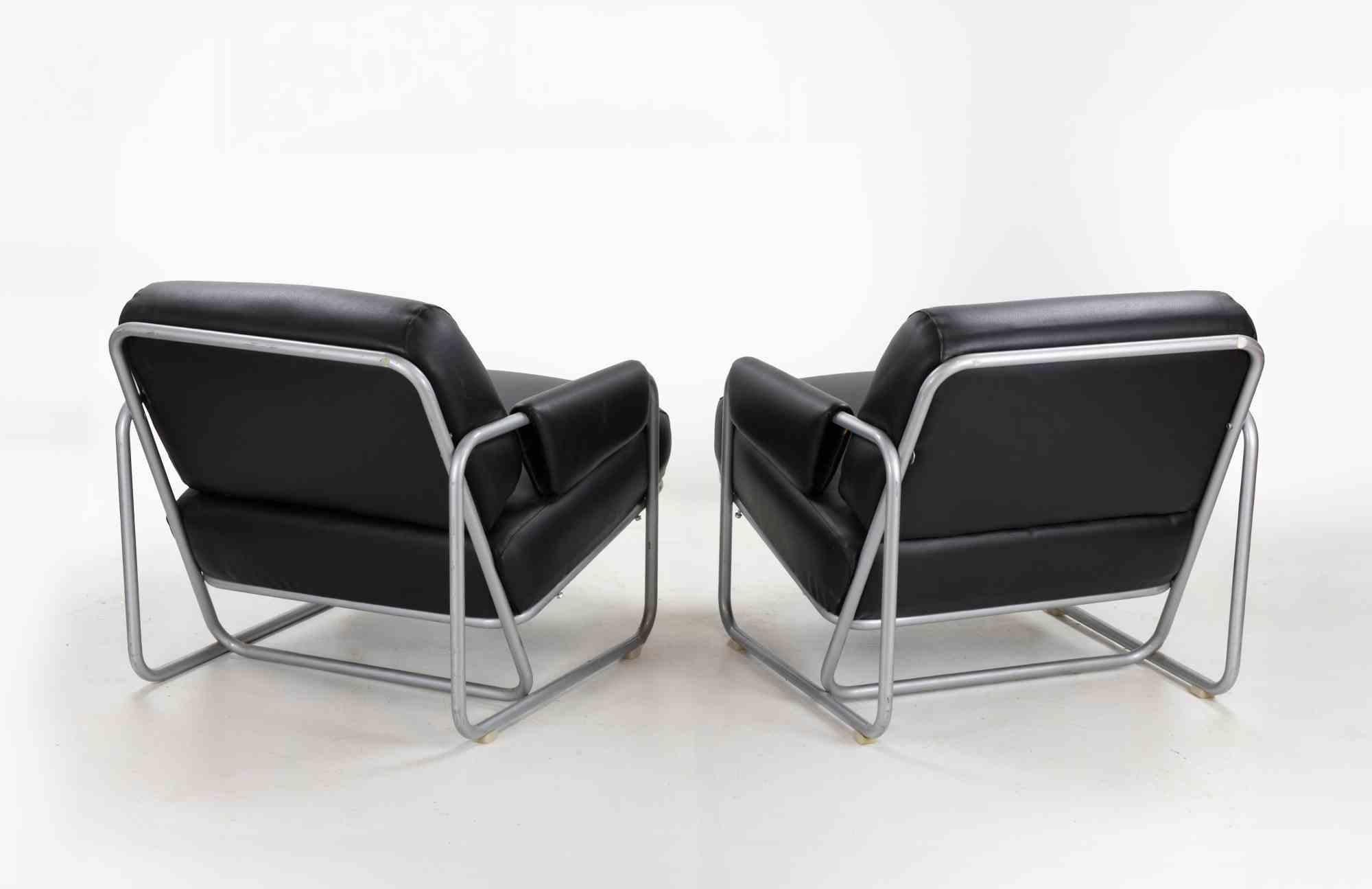Set di due poltrone di Guido Faleschini, 1970 In condizioni buone in vendita a Roma, IT
