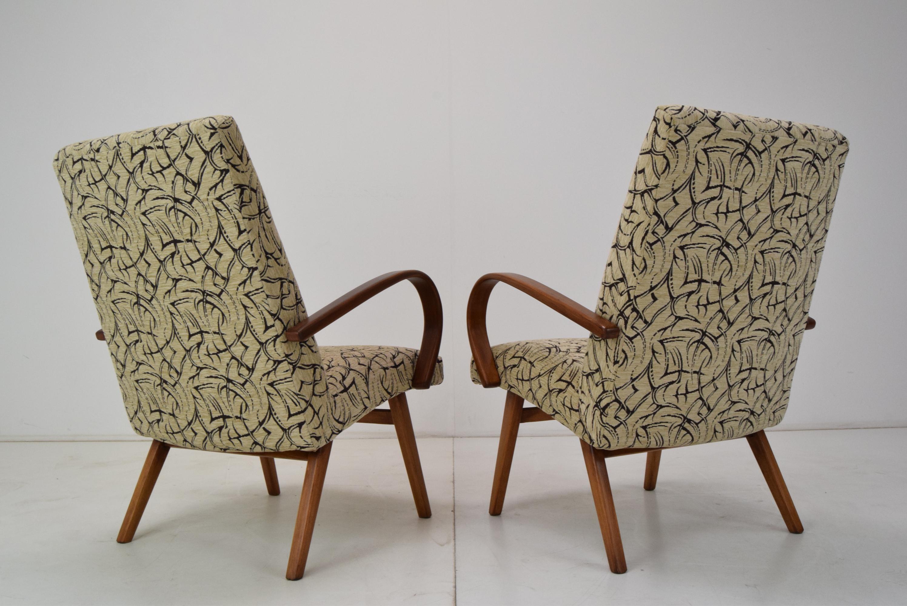Fabric Set of two Armchairs by Jaroslav Šmídek, 1960´s