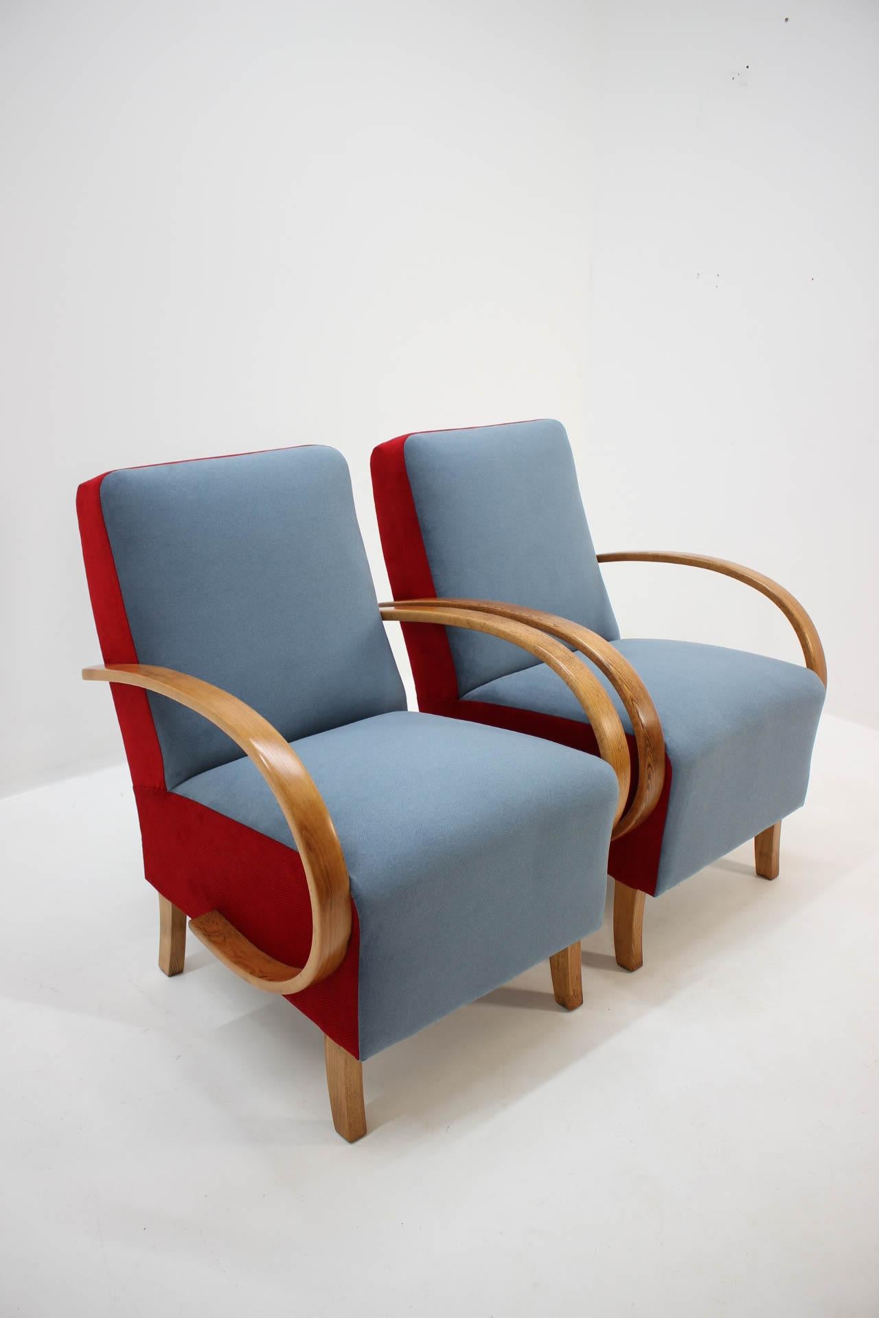 Set of Two Armchairs by Jindřich Halabala, 1950s 1