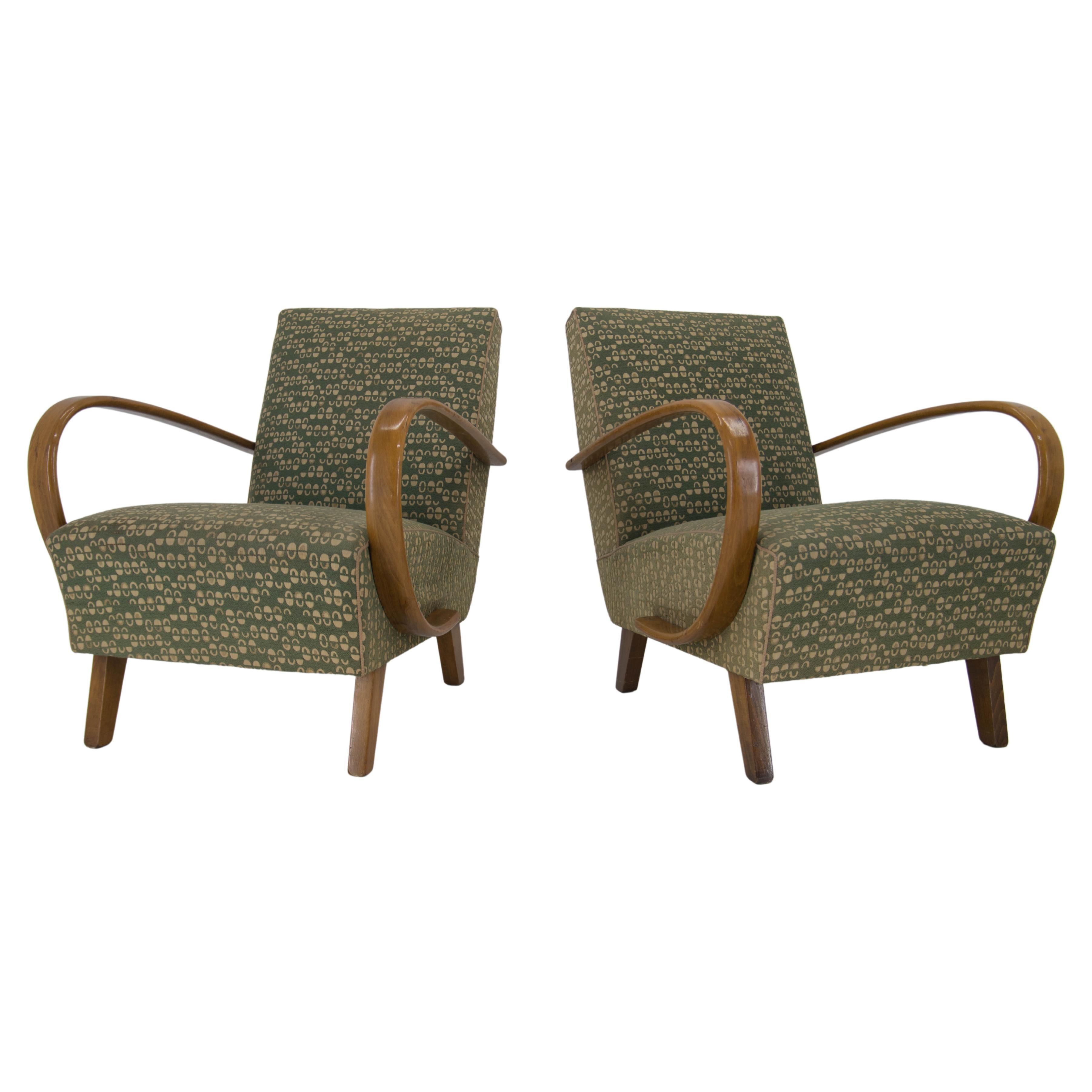 Set of Two Armchairs by Jindrich Halabala, 1950s