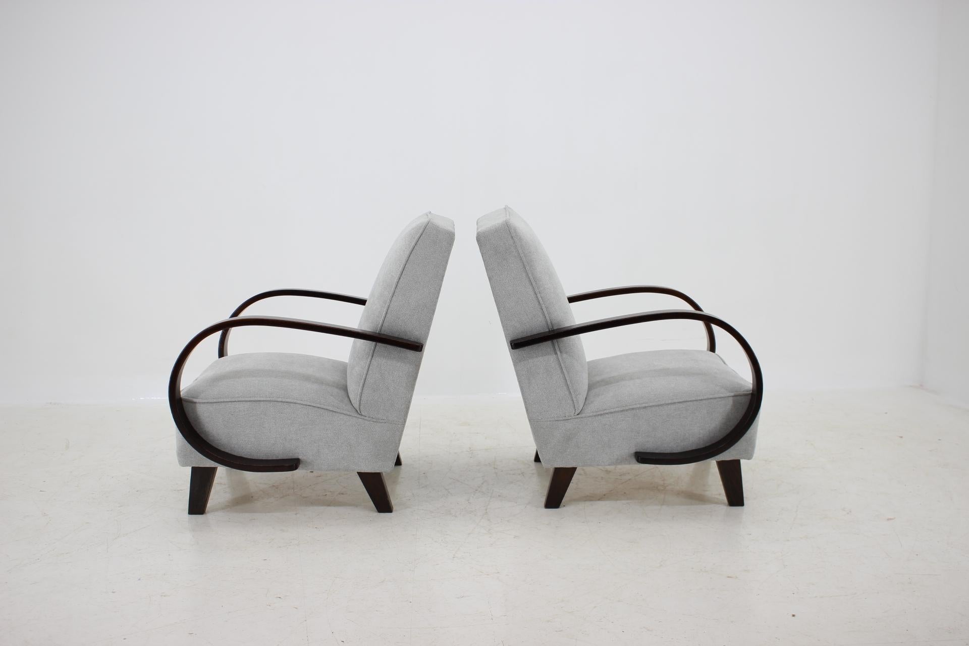Mid-Century Modern Set of Two Armchairs by Jindrich Halabala, 1960s