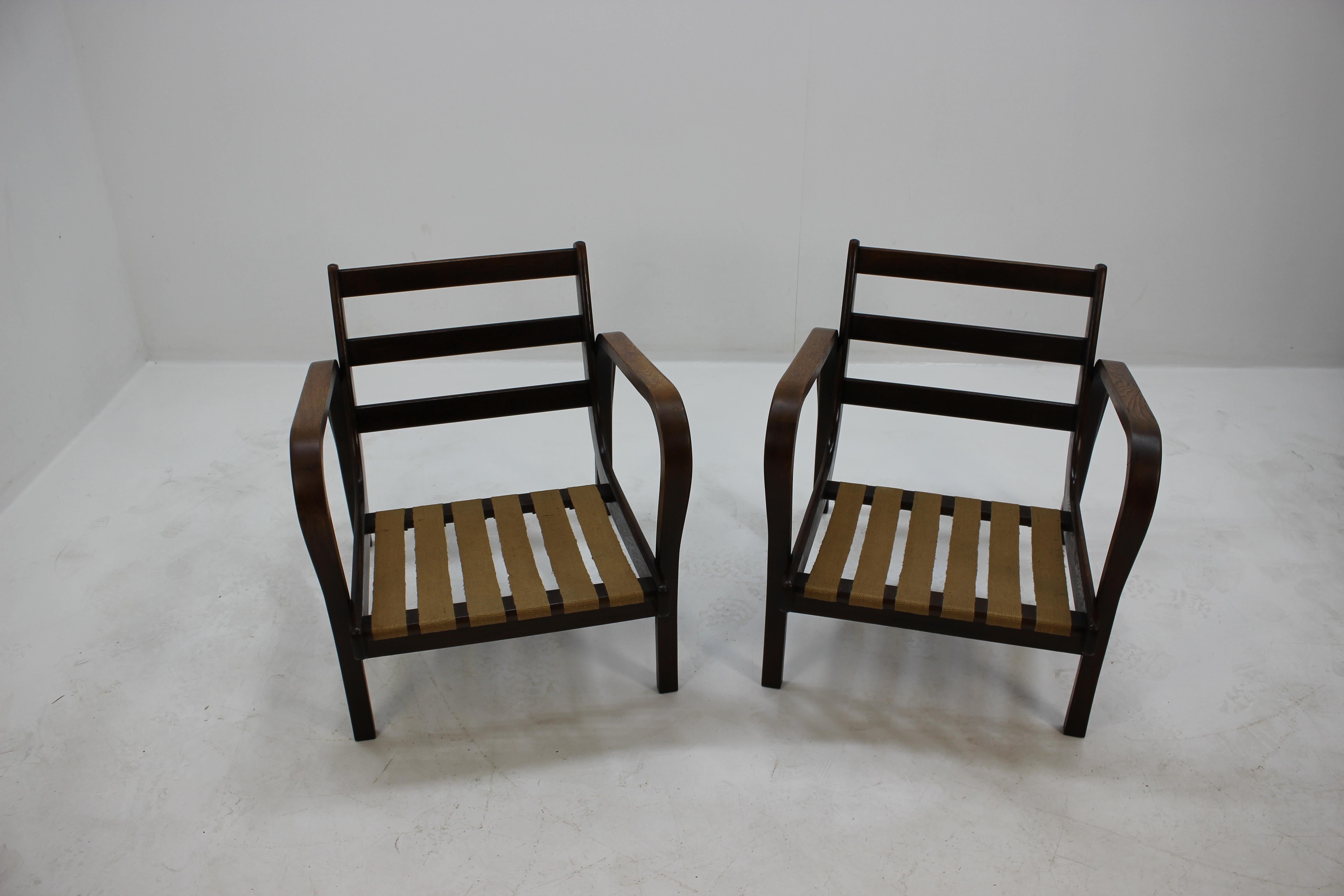 Set of Two Armchairs by Karel Kozelka and Antonin Kropacek, 1940s 3