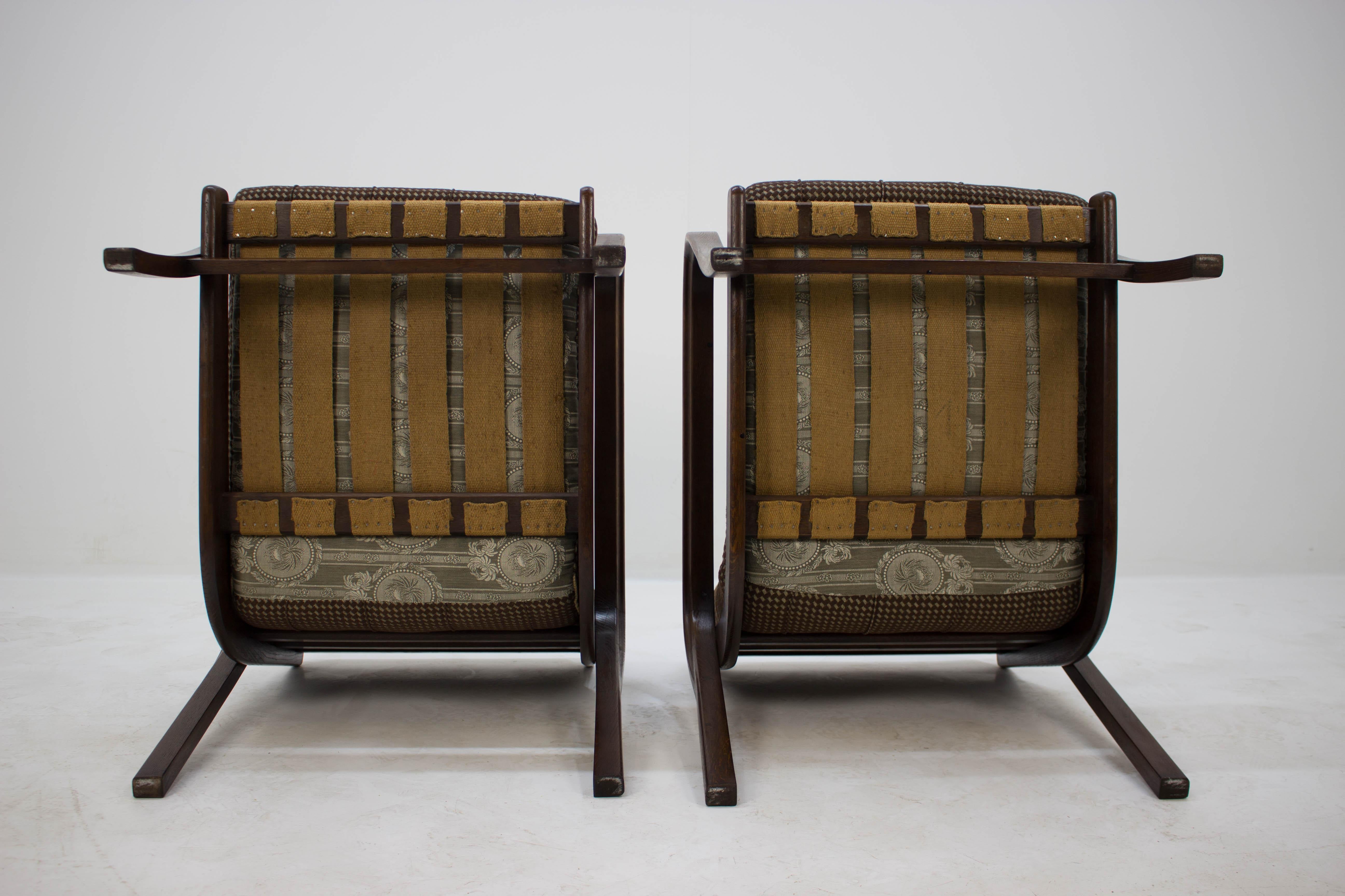 Set of Two Armchairs by Karel Kozelka and Antonin Kropacek, 1940s 2