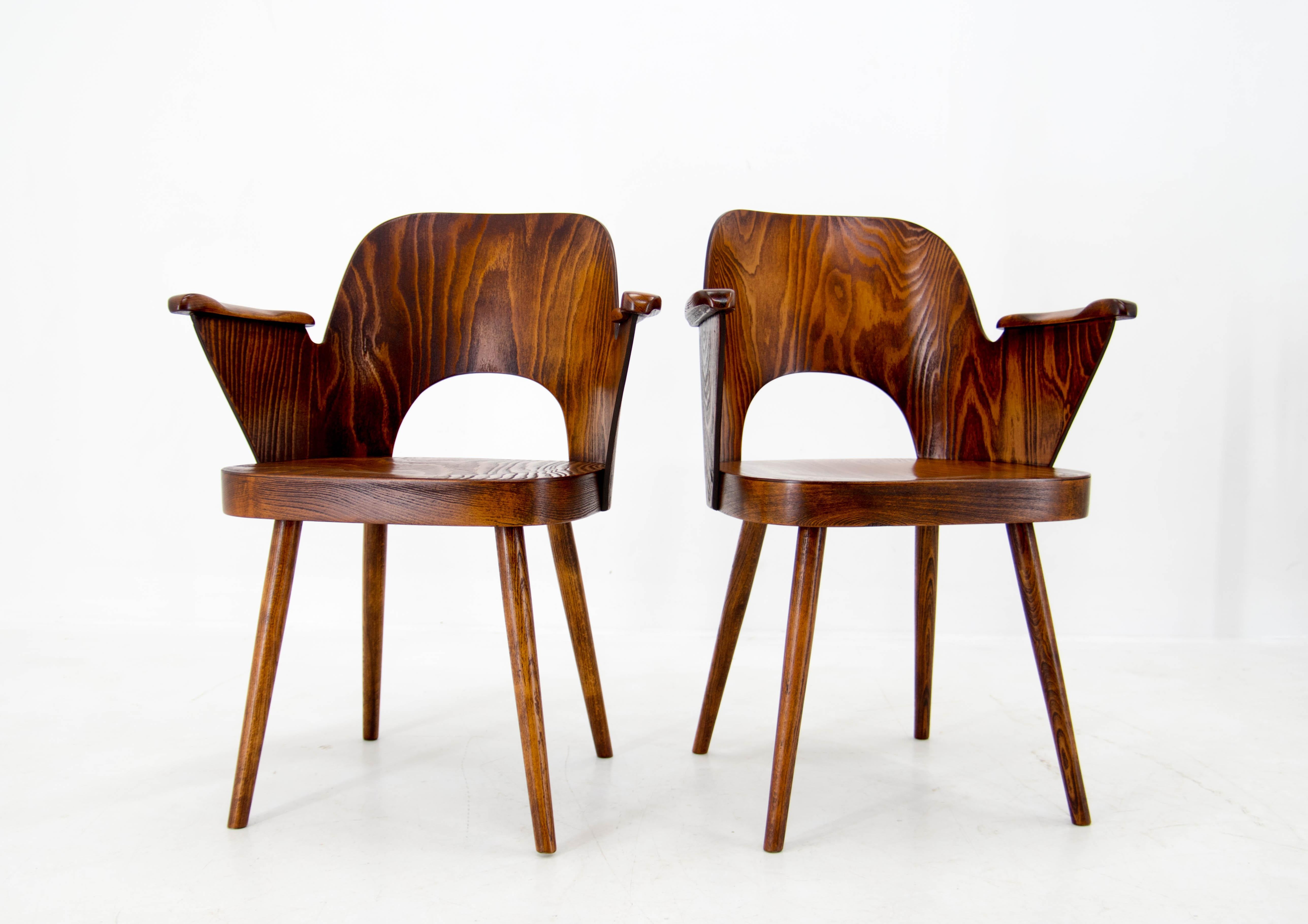 Mid-Century Modern Set of Two Armchairs by Oswald Haerdtl, 1950s