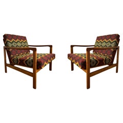 Vintage Set of Two Armchairs by Zenon Bączyk, Mind the Gap Upholstery, Europe, 1960s