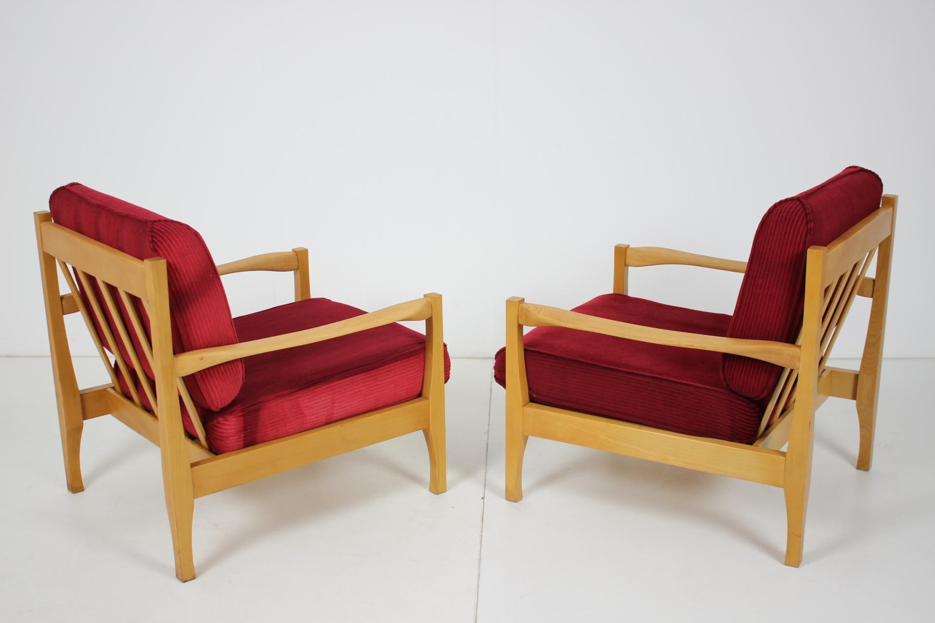 Late 20th Century Set of Two Armchairs, Czechoslovakia, 1970s For Sale