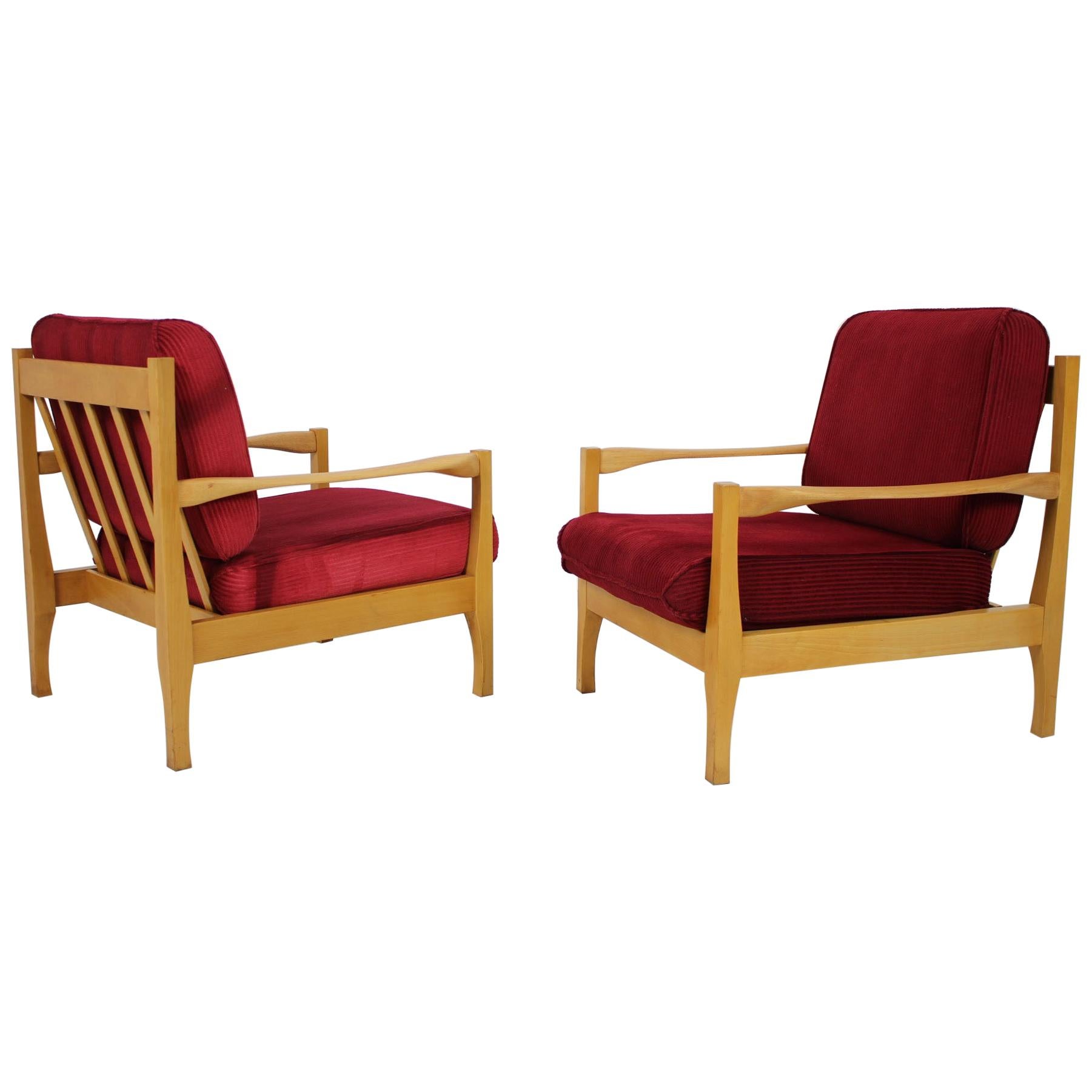 Ensemble de deux fauteuils, Tchécoslovaquie, années 1970