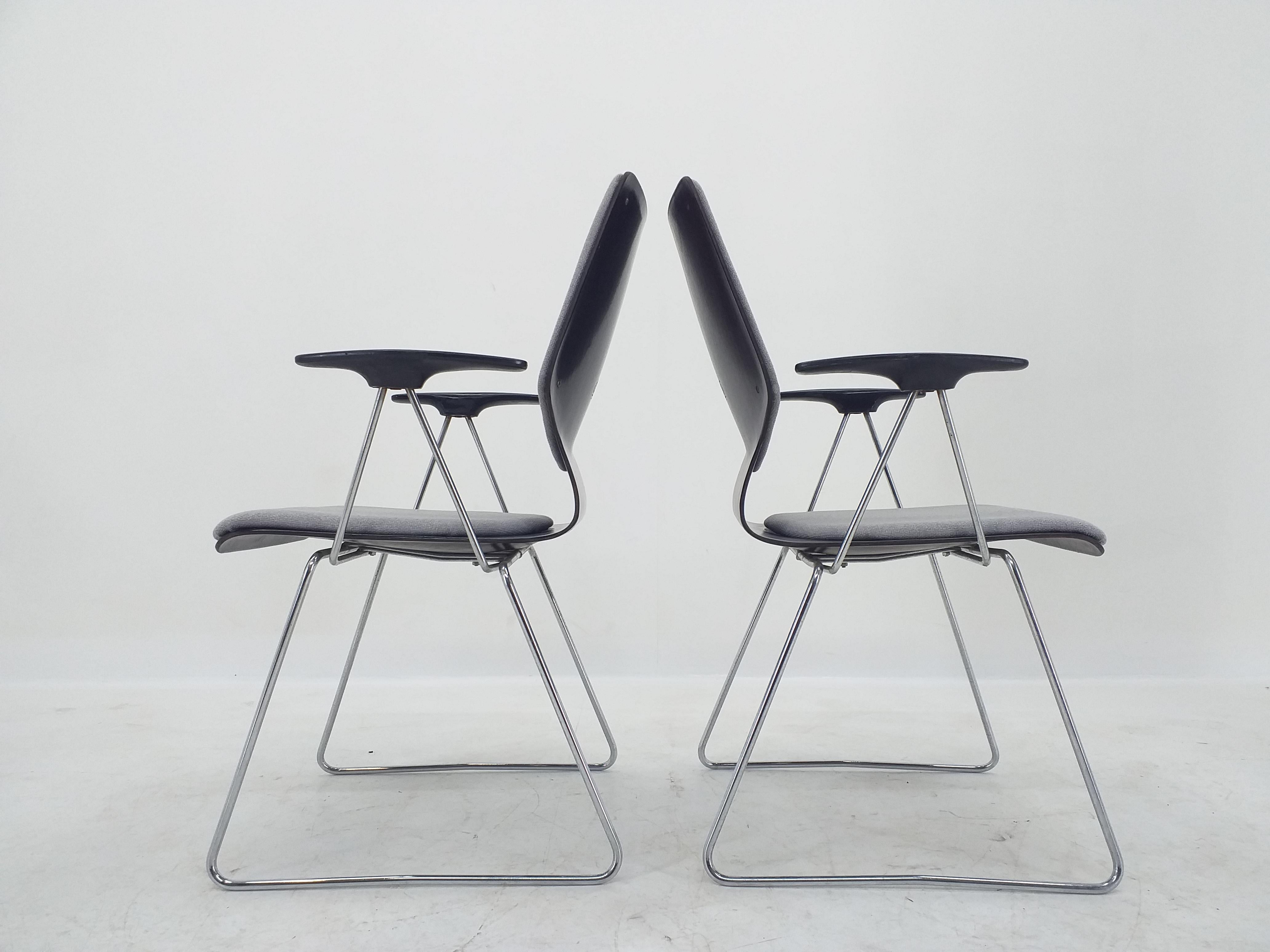 Mid-Century Modern Set of Two Armchairs Designed by Elmar Flötotto for Pagholz, 1970s For Sale
