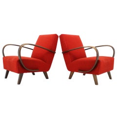 Set of Two Armchairs Designed by Jindřich Halabala, 1950s
