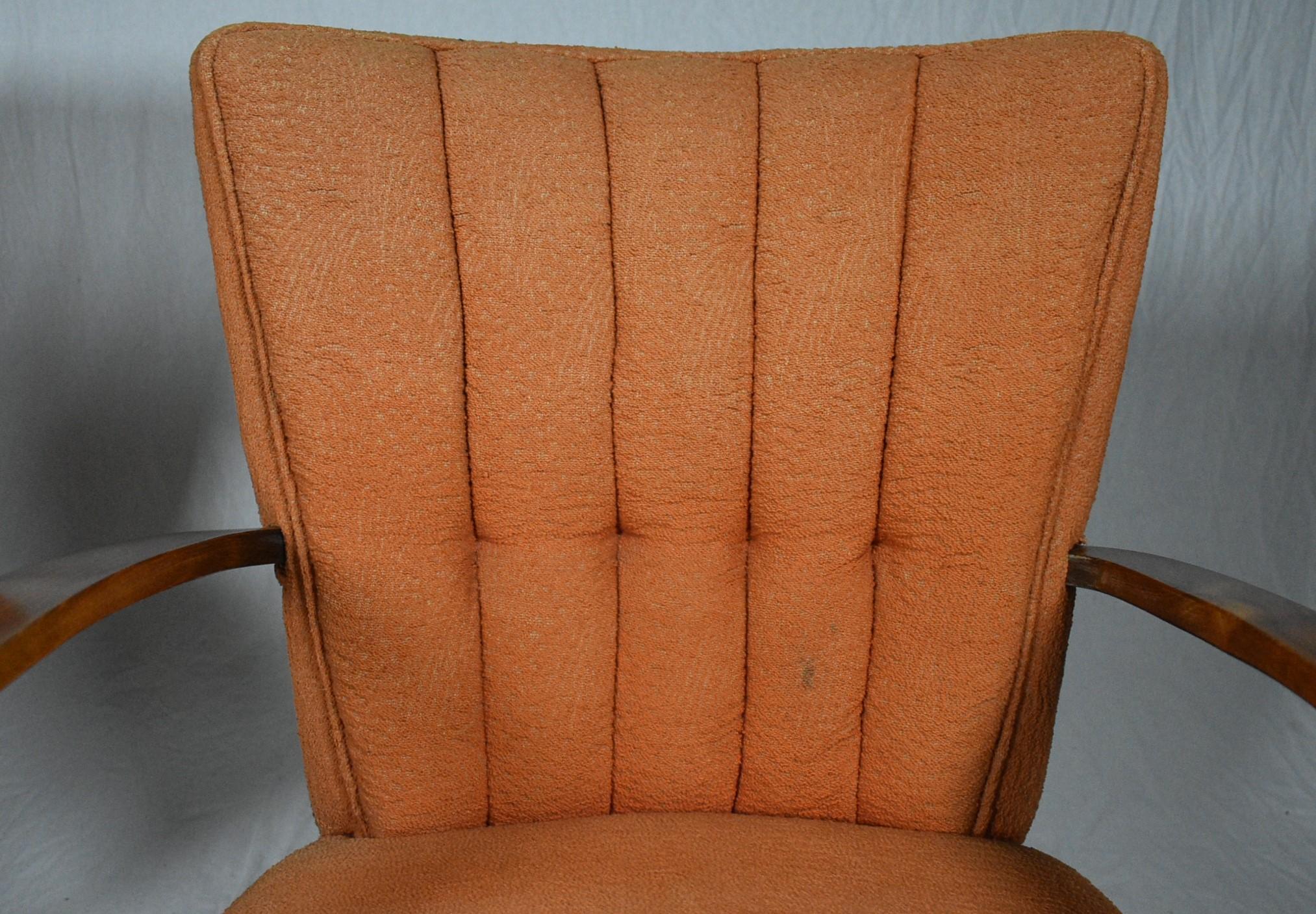 Set of Two Armchairs Designed by Jindřich Halabala, Model H-237 For Sale 5