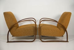 Set of Two Armchairs H70 by Jindrich Halabala, 1930s