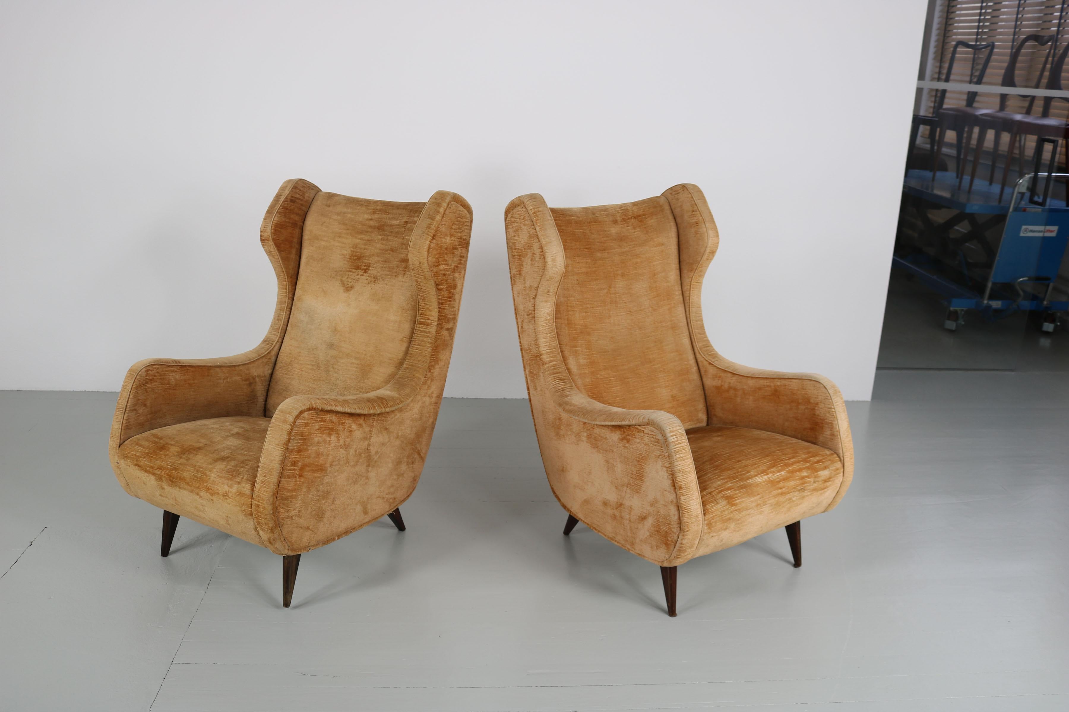 Set of Two Armchairs, Italy, 1950s 5